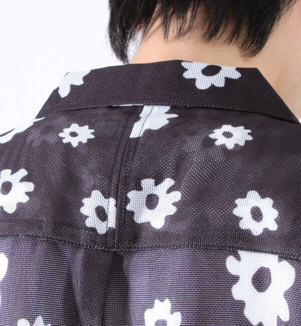 GLOSTER「【GLOSTER/グロスター】フラワーメッシュシャツ ショートスリーブ オープンカラー 開襟シャツ」|シャツ・ブラウス|