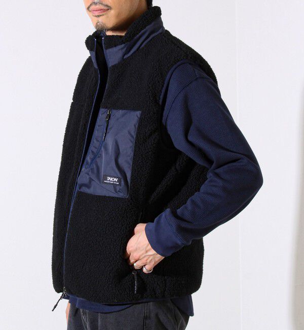 GLOSTER「【2WAYで着回せる】【UNISEX】GLOSTER配色別注 TAIONボア&times;ダウンベスト」|ダウンベスト・ベスト|