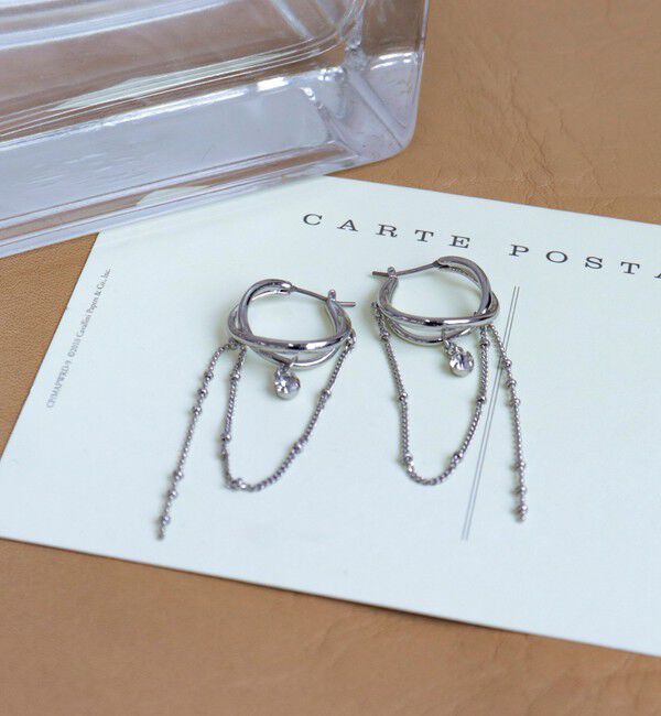 fredy emue「チェーンデザインCピアス」|ピアス|シルバー