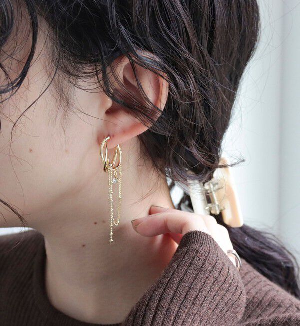 fredy emue「チェーンデザインCピアス」|ピアス|