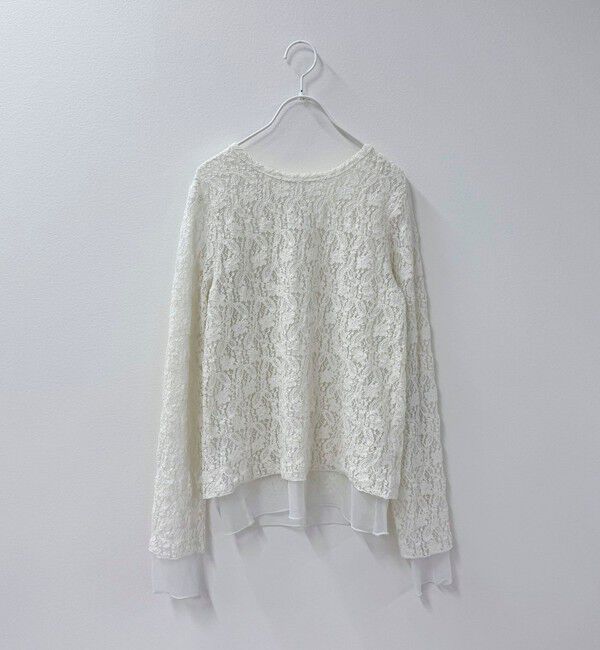 fredy emue「チュールレイヤードレースロンTシャツ」|Tシャツ・カットソー|