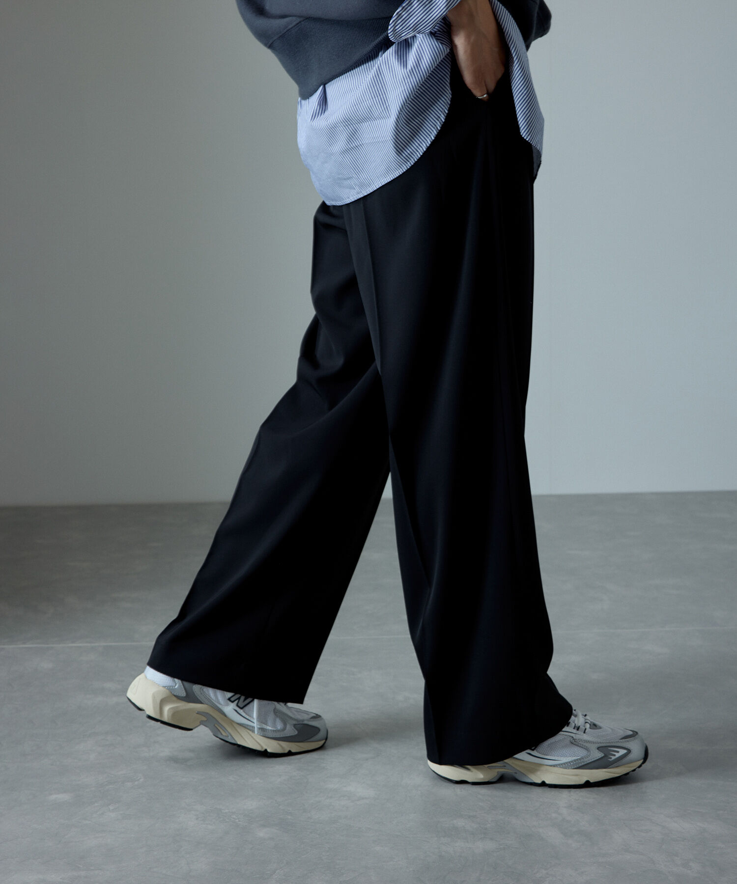 SALON adam et rope'「[追加]イージーリラックスストレートパンツ2/スラックス【接触冷感・UVケア・洗える】」|その他|