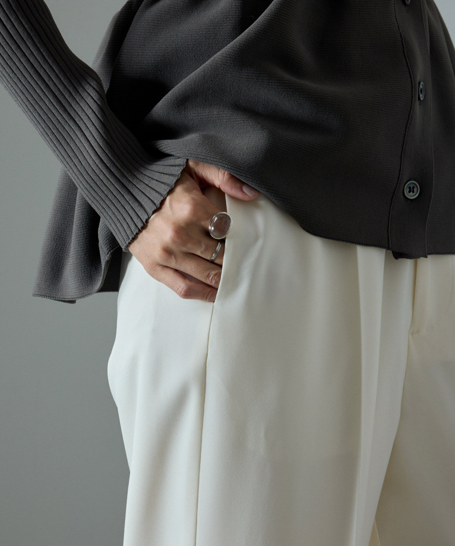 SALON adam et rope'「[追加]イージーリラックスストレートパンツ2/スラックス【接触冷感・UVケア・洗える】」|その他|