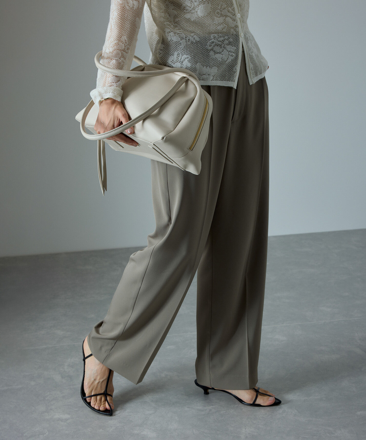 SALON adam et rope'「[追加]イージーリラックスストレートパンツ2/スラックス【接触冷感・UVケア・洗える】」|その他|