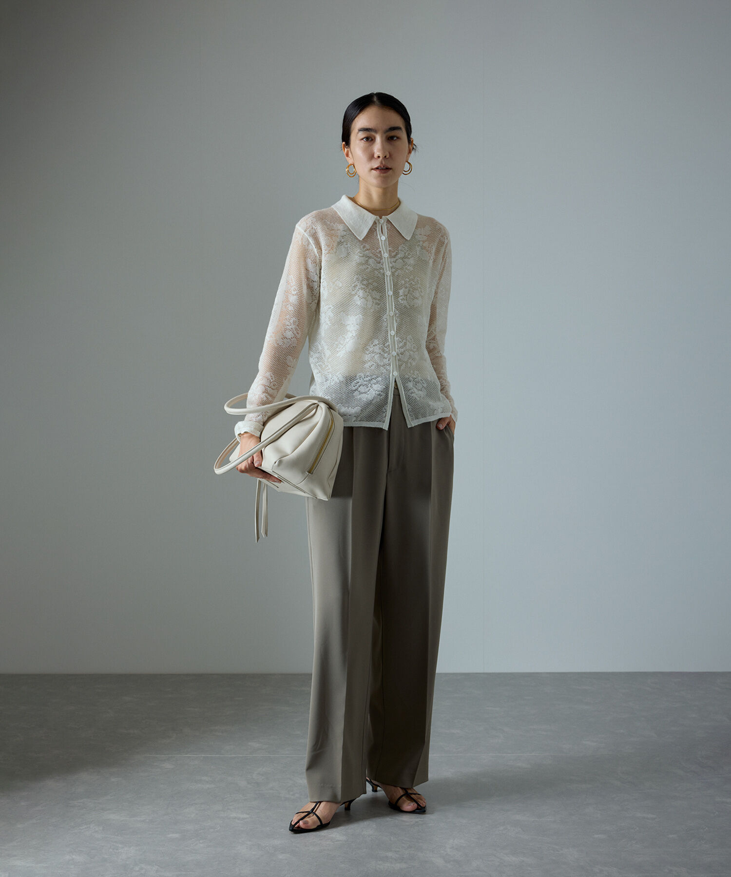 SALON adam et rope'「[追加]イージーリラックスストレートパンツ2/スラックス【接触冷感・UVケア・洗える】」|その他|