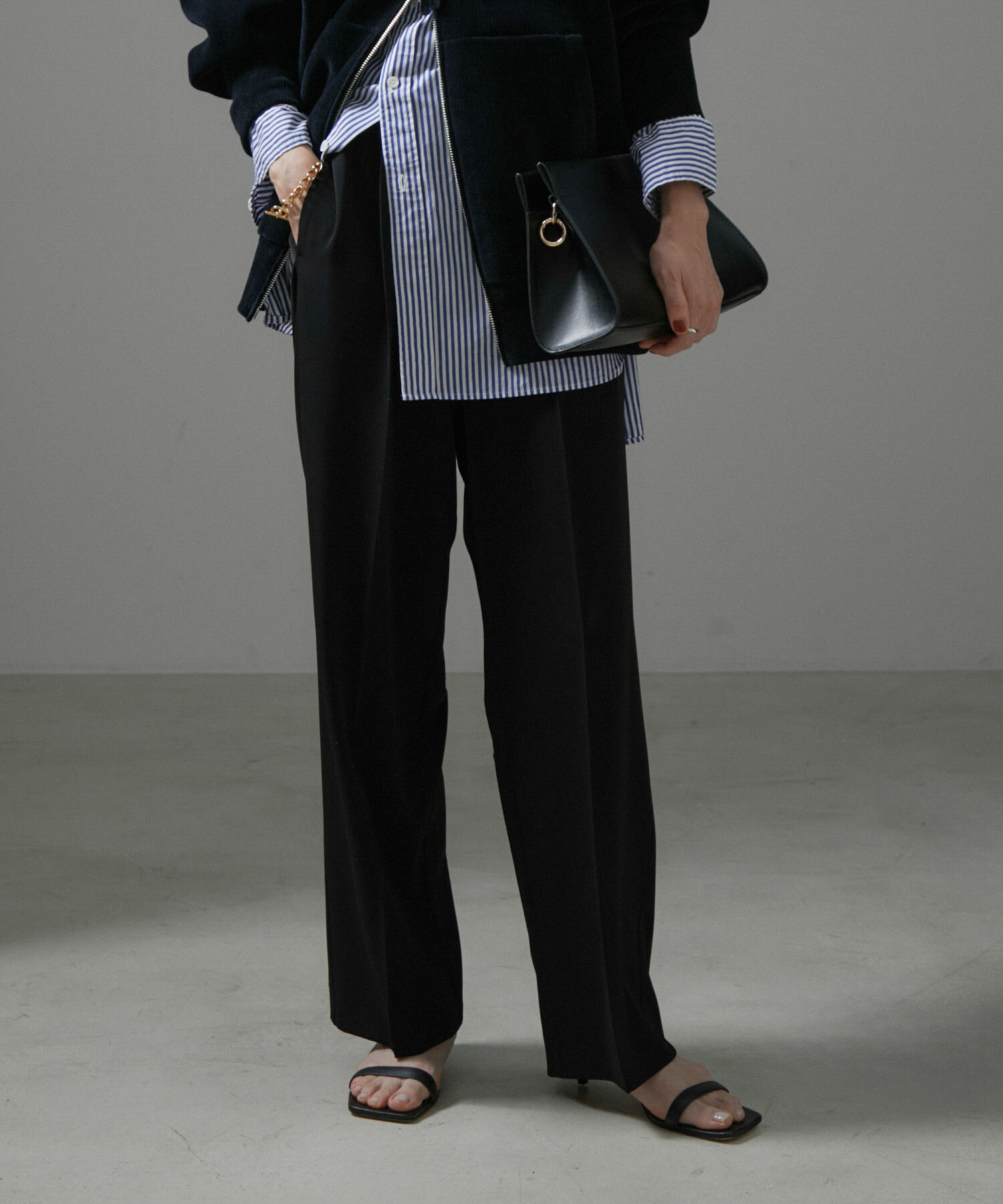 SALON adam et rope'「[追加]イージーリラックスストレートパンツ2/スラックス【接触冷感・UVケア・洗える】」|その他|