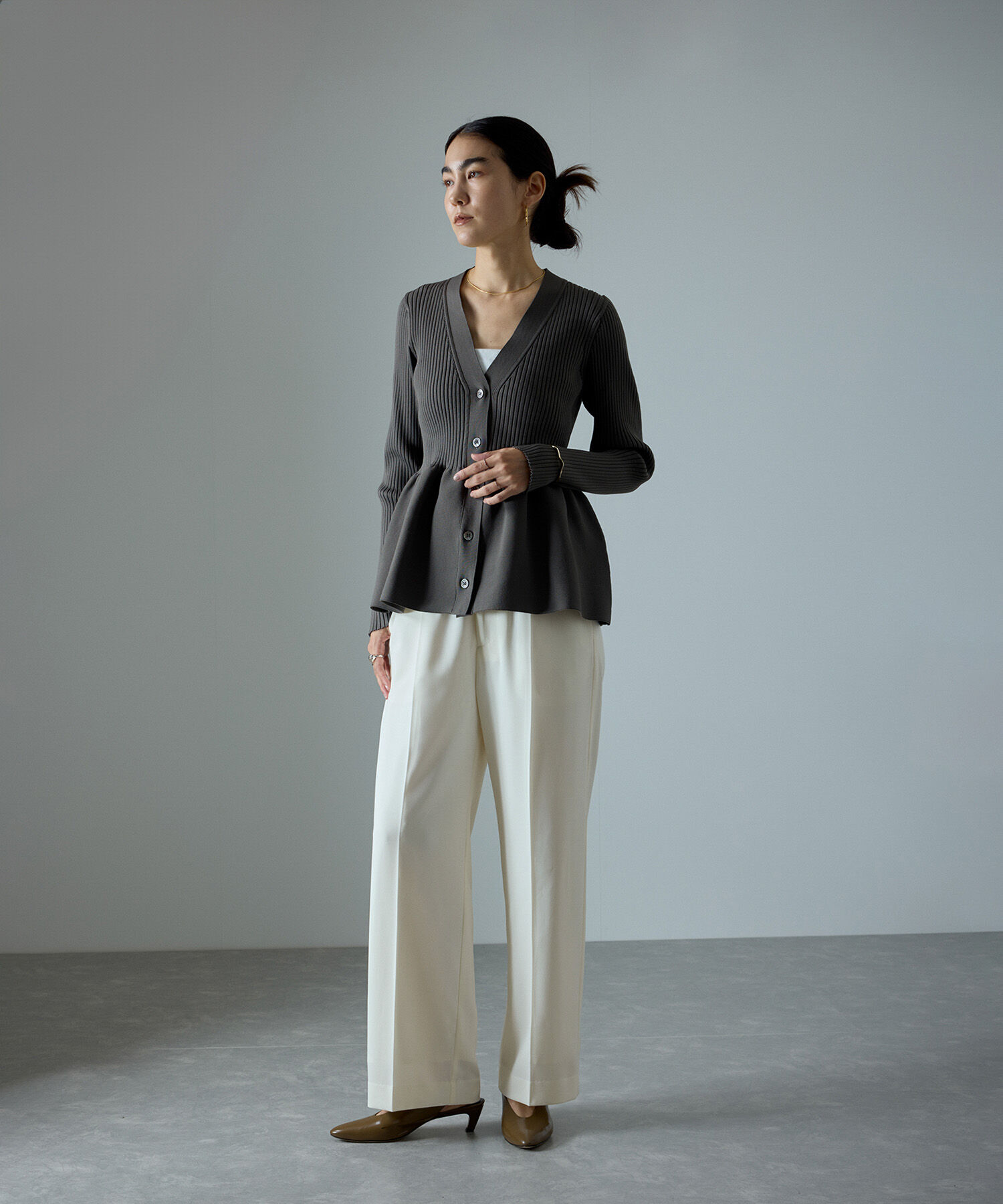 SALON adam et rope'「[追加]イージーリラックスストレートパンツ2/スラックス【接触冷感・UVケア・洗える】」|その他|