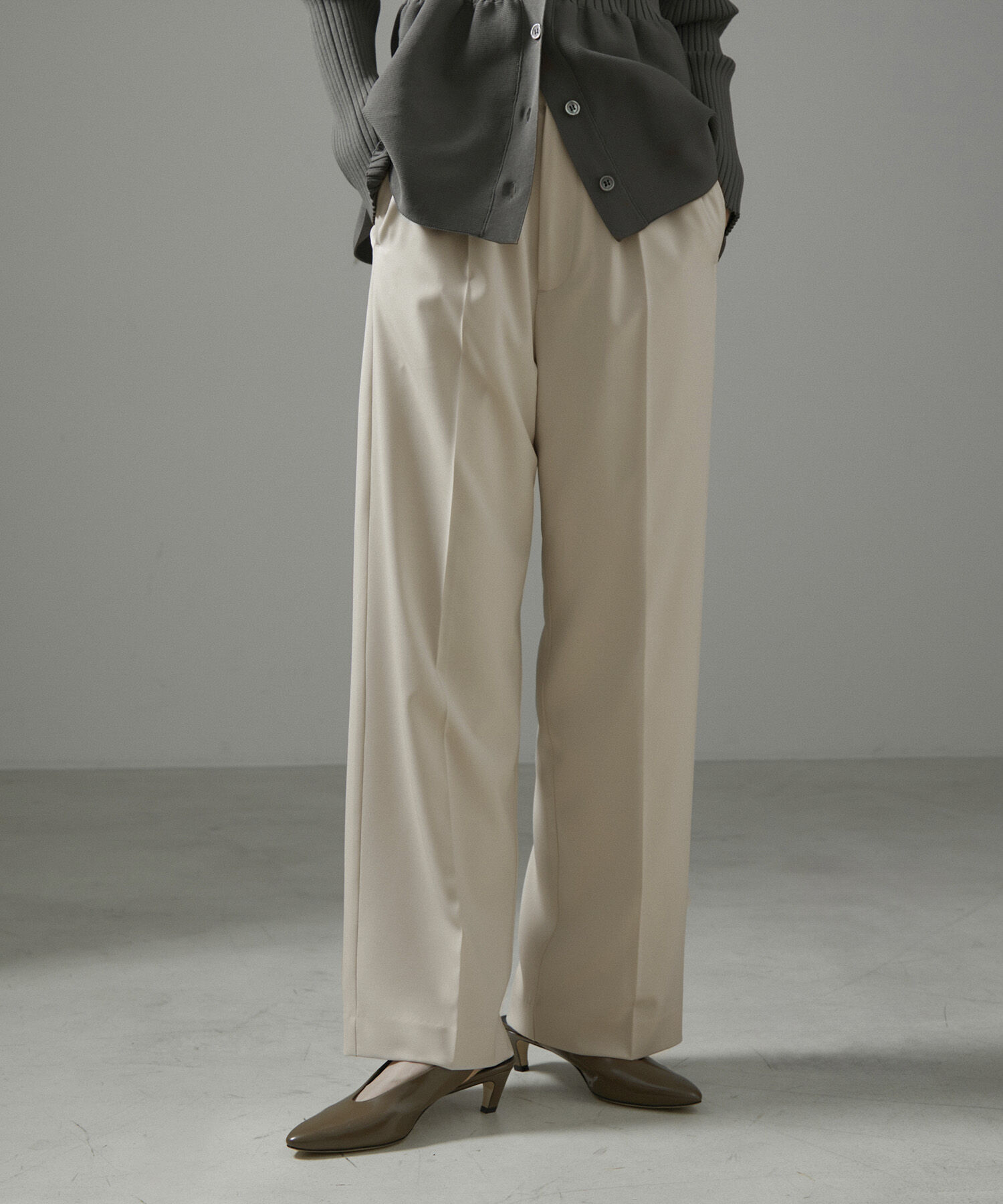 SALON adam et rope'「[追加]イージーリラックスストレートパンツ2/スラックス【接触冷感・UVケア・洗える】」|その他|