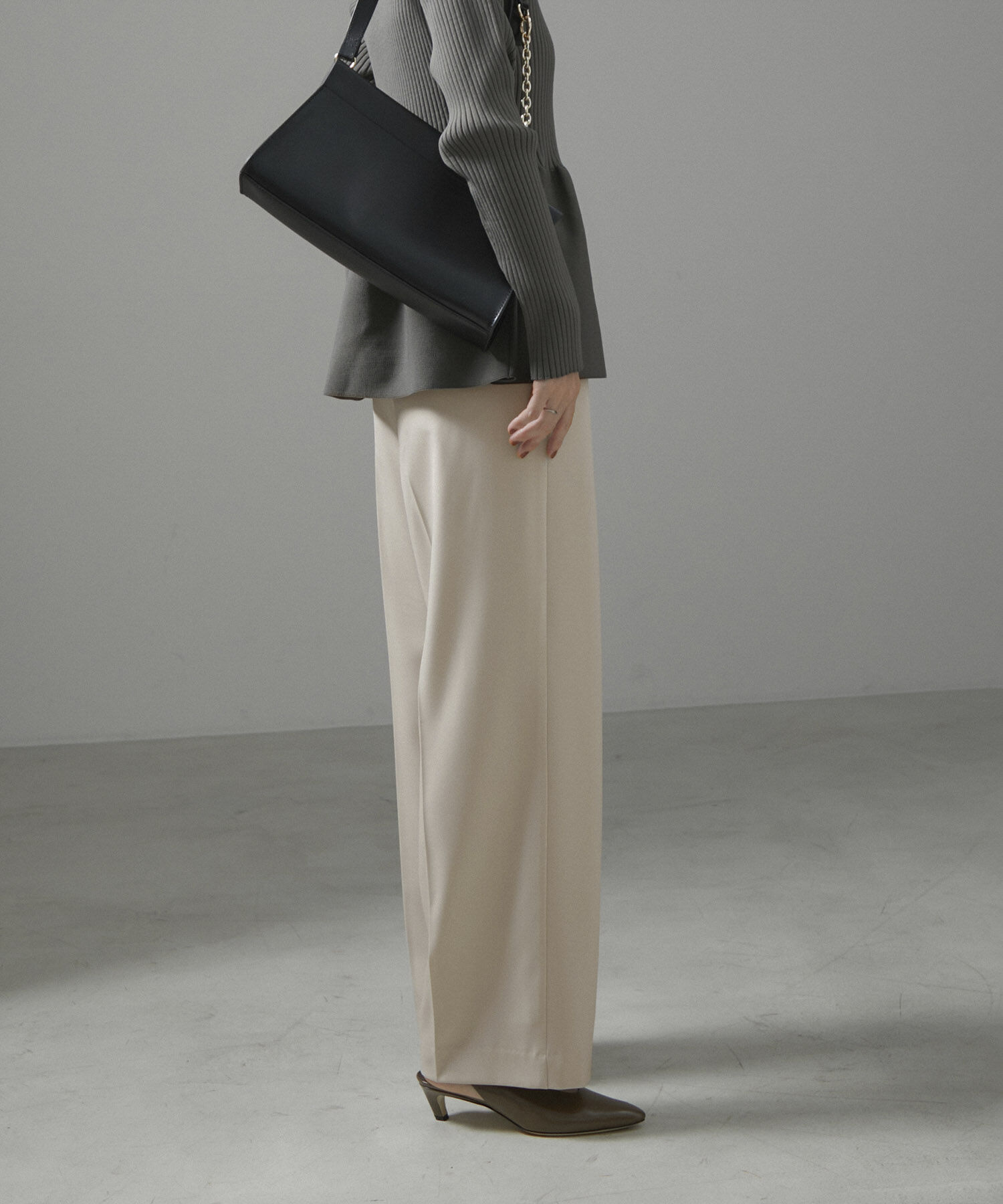 SALON adam et rope'「[追加]イージーリラックスストレートパンツ2/スラックス【接触冷感・UVケア・洗える】」|その他|