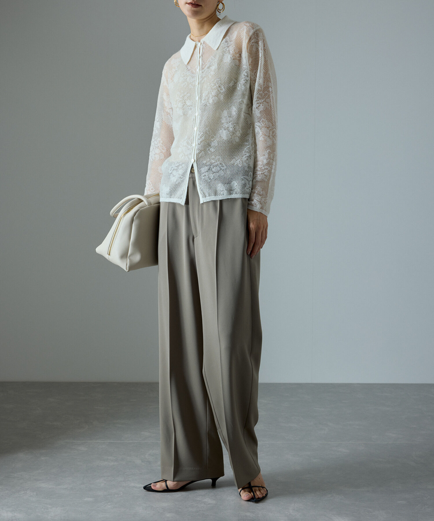 SALON adam et rope'「[追加]イージーリラックスストレートパンツ2/スラックス【接触冷感・UVケア・洗える】」|その他|