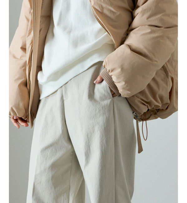 SALON adam et rope'「コットンライクスタイルアップパンツ」|スラックス|