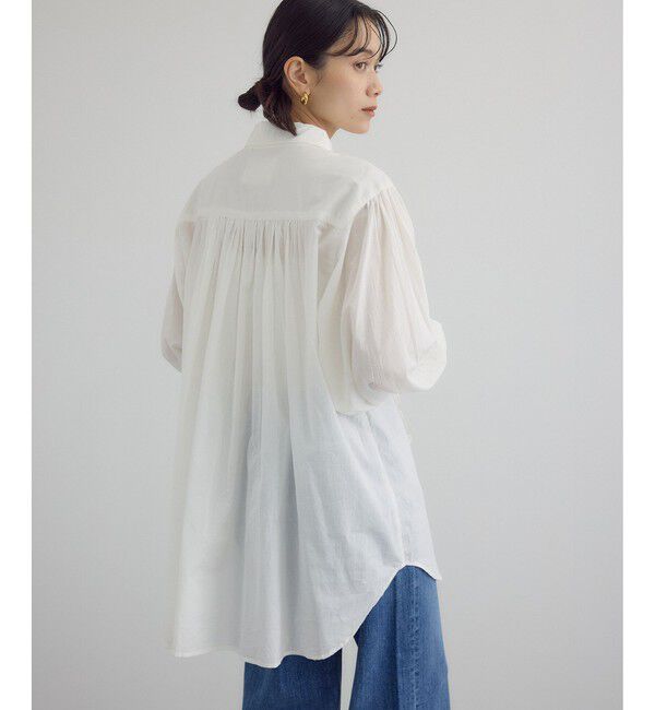 SALON adam et rope'「【crinkle crinkle crinkle】フロントスカラップリボンブラウス」|シャツ・ブラウス|