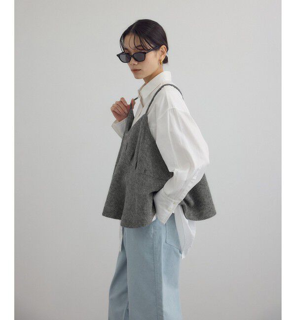 SALON adam et rope'「【crinkle crinkle crinkle】ウールミックスランジェリーキャミ」|キャミソール|