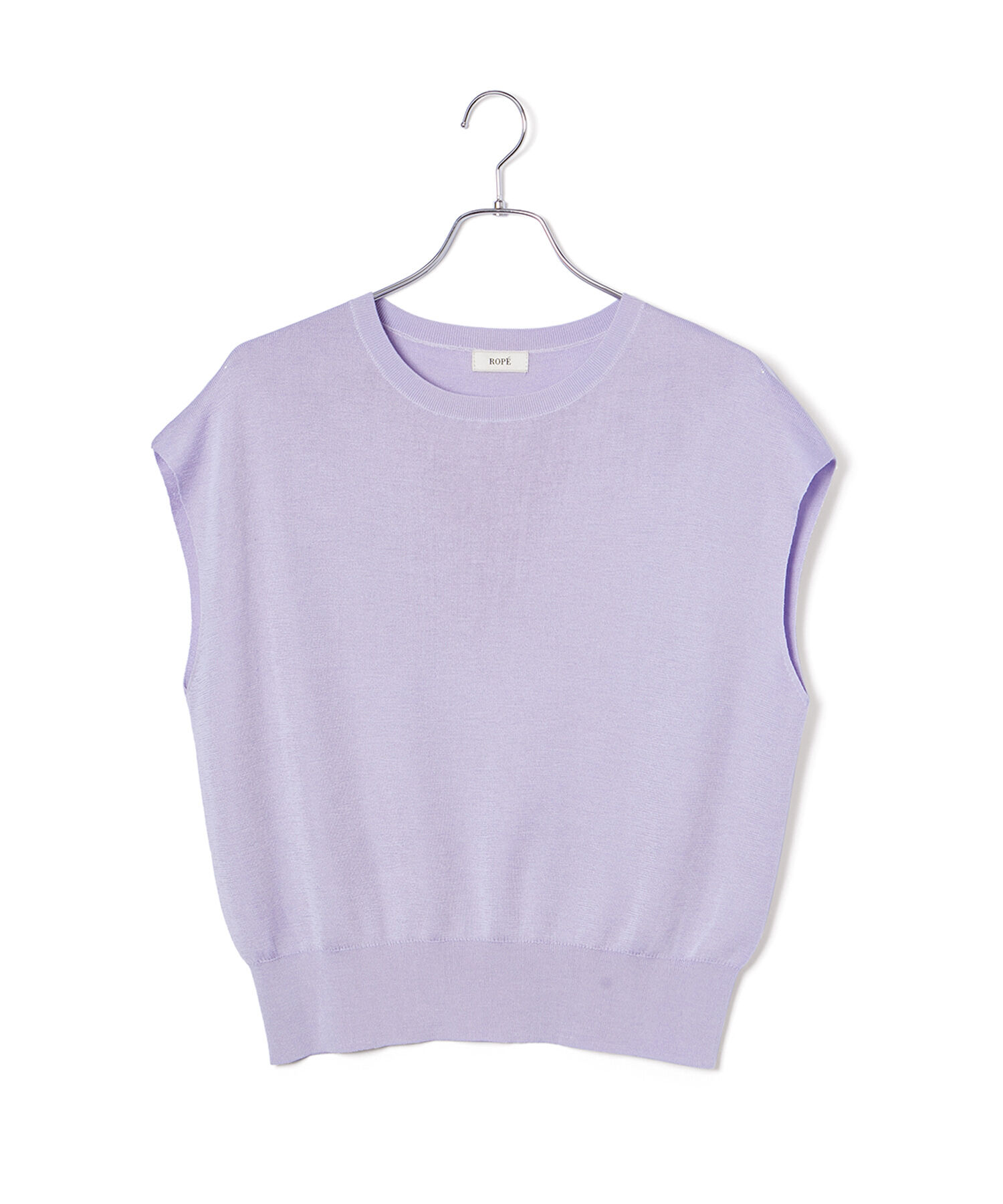 ROPE「【洗える】シルク100％フレンチスリーブトップス/スキンニット」|ニット・セーター|