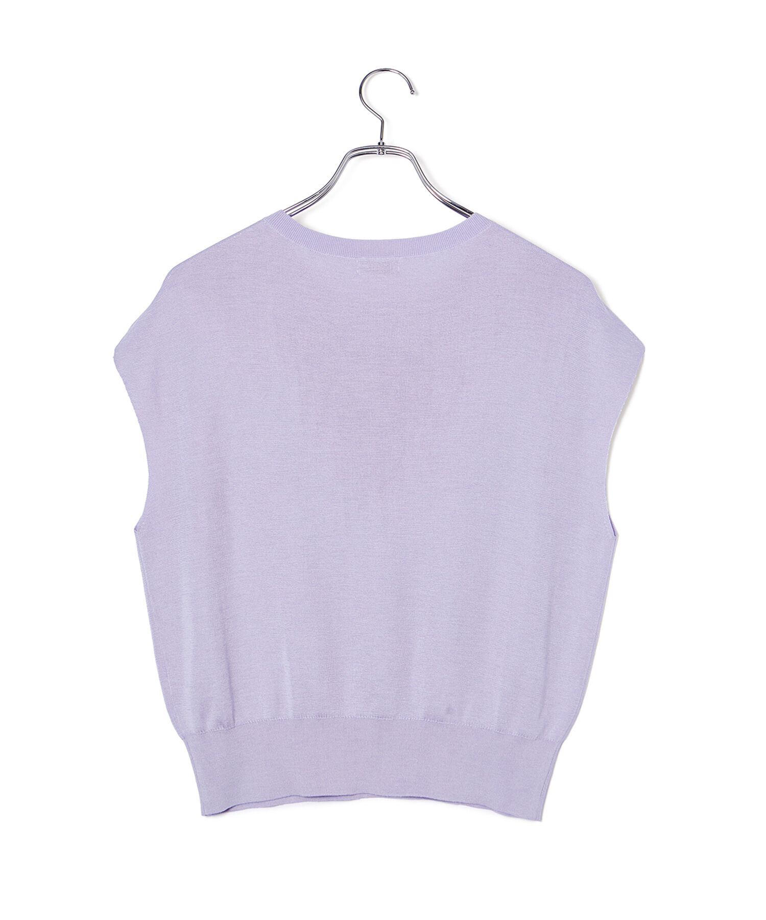 ROPE「【洗える】シルク100％フレンチスリーブトップス/スキンニット」|ニット・セーター|