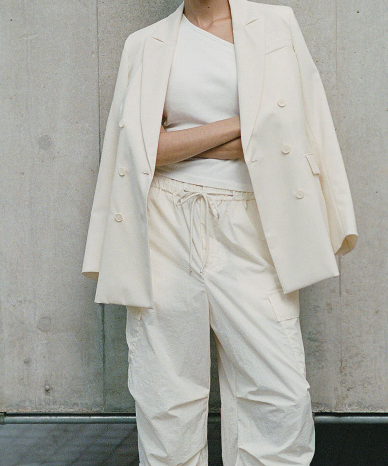 ROPE「【MLB COLLECTION BY JUN】ナイロンパラシュートパンツ」|カーゴ|ホワイト(10)