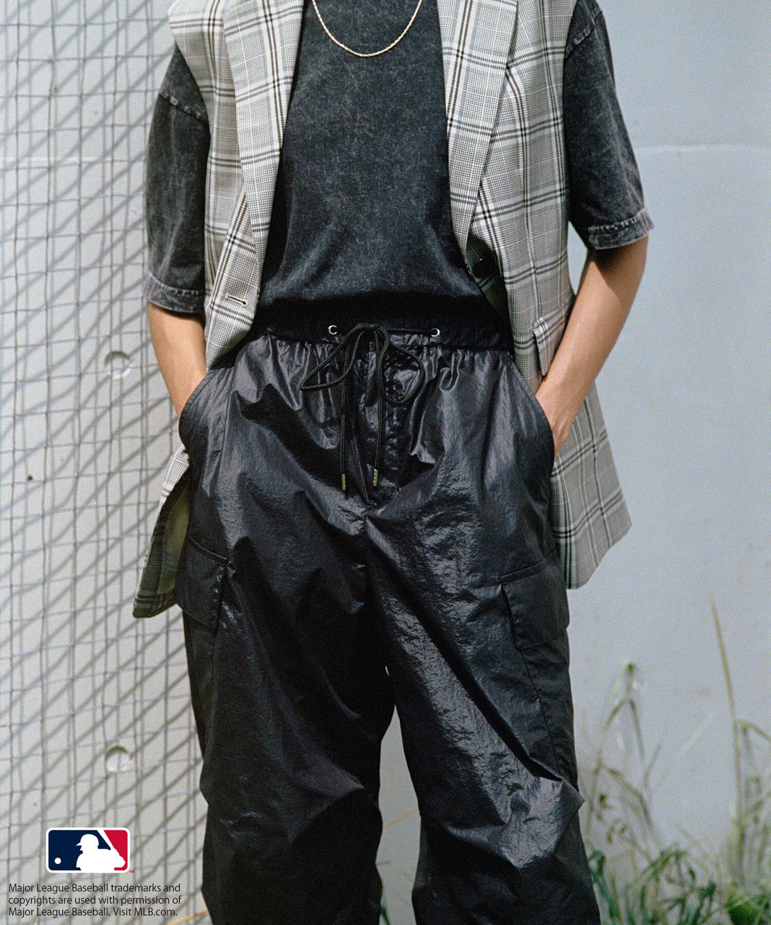 ROPE「【MLB COLLECTION BY JUN】ナイロンパラシュートパンツ」|カーゴ|