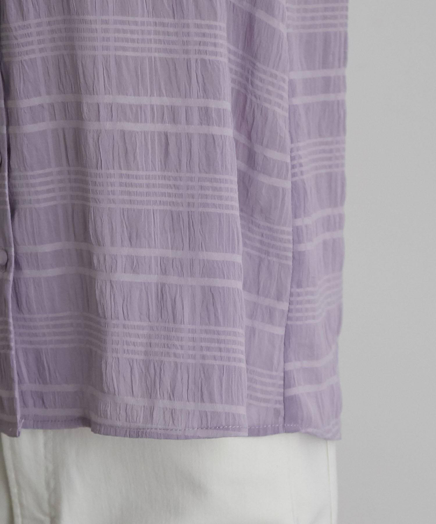 VIS「【WEB限定】ラッフルフリル配色メローブラウス」|シャツ・ブラウス|