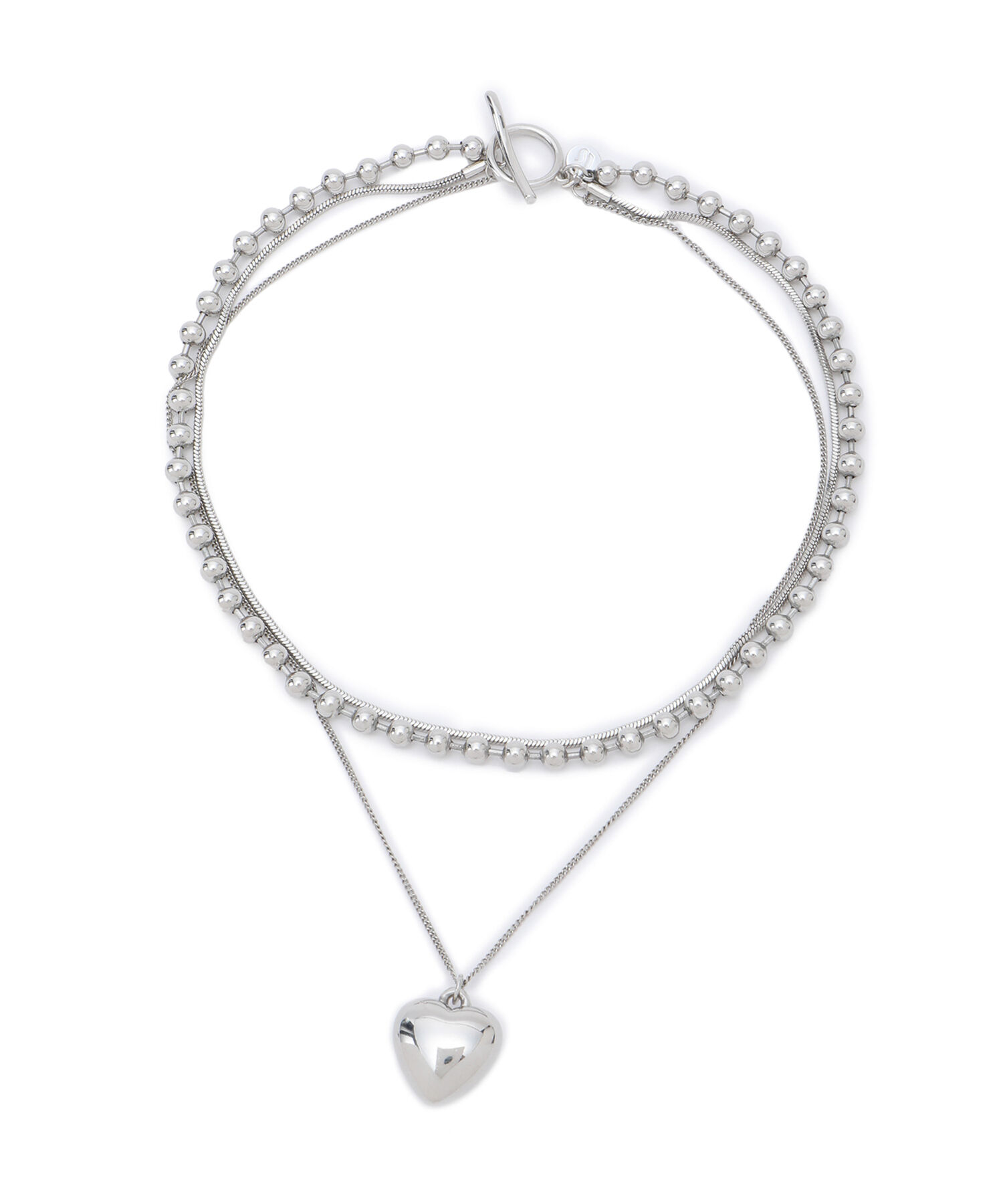 VIS「レイヤードチェーンハートネックレス」|ネックレス|