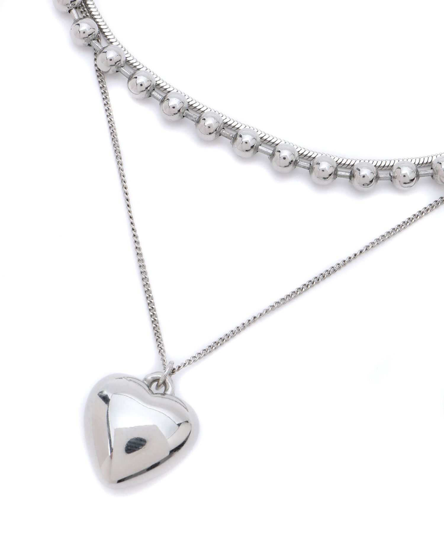 VIS「レイヤードチェーンハートネックレス」|ネックレス|