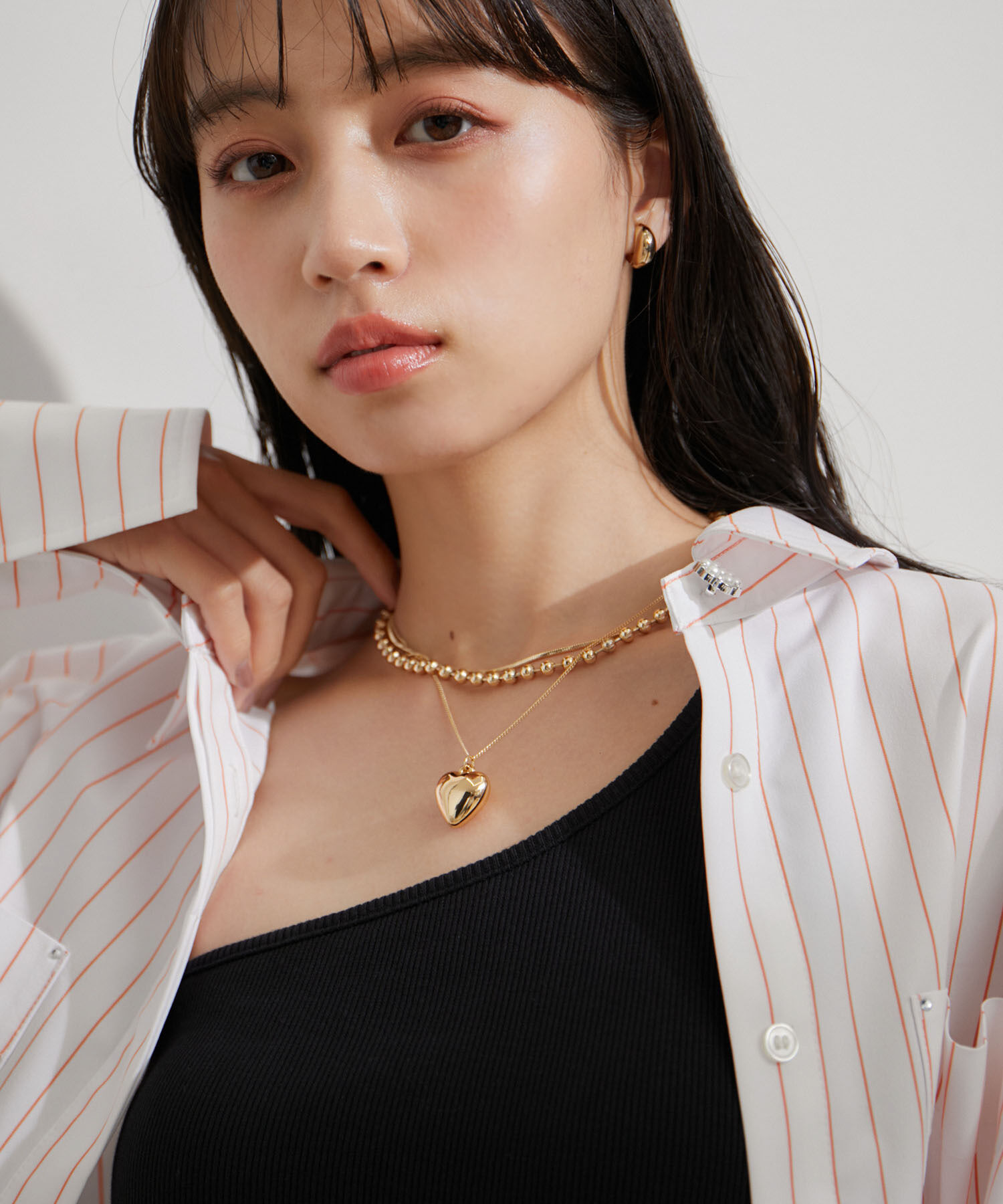 VIS「レイヤードチェーンハートネックレス」|ネックレス|