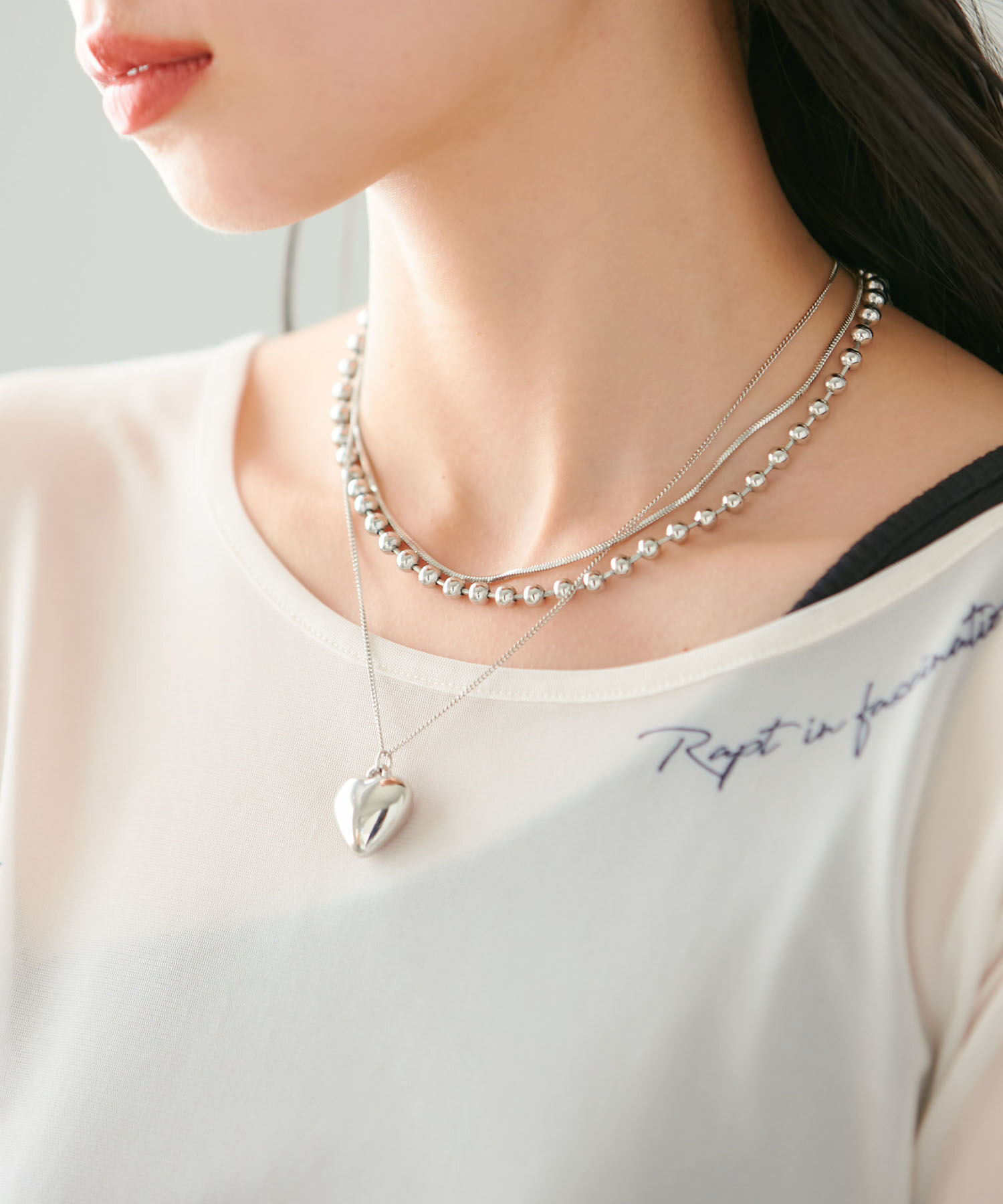 VIS「レイヤードチェーンハートネックレス」|ネックレス|