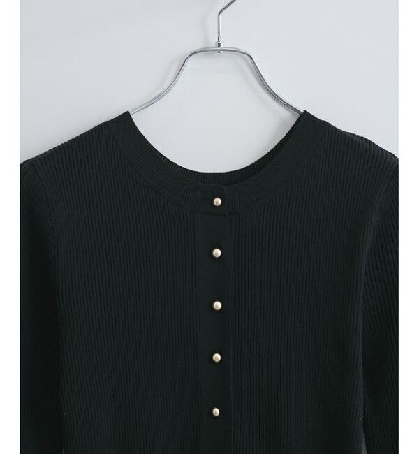 VIS「【前後2WAY】ペプラムカーディガン【アンチピリング/洗える】」|カーディガン|