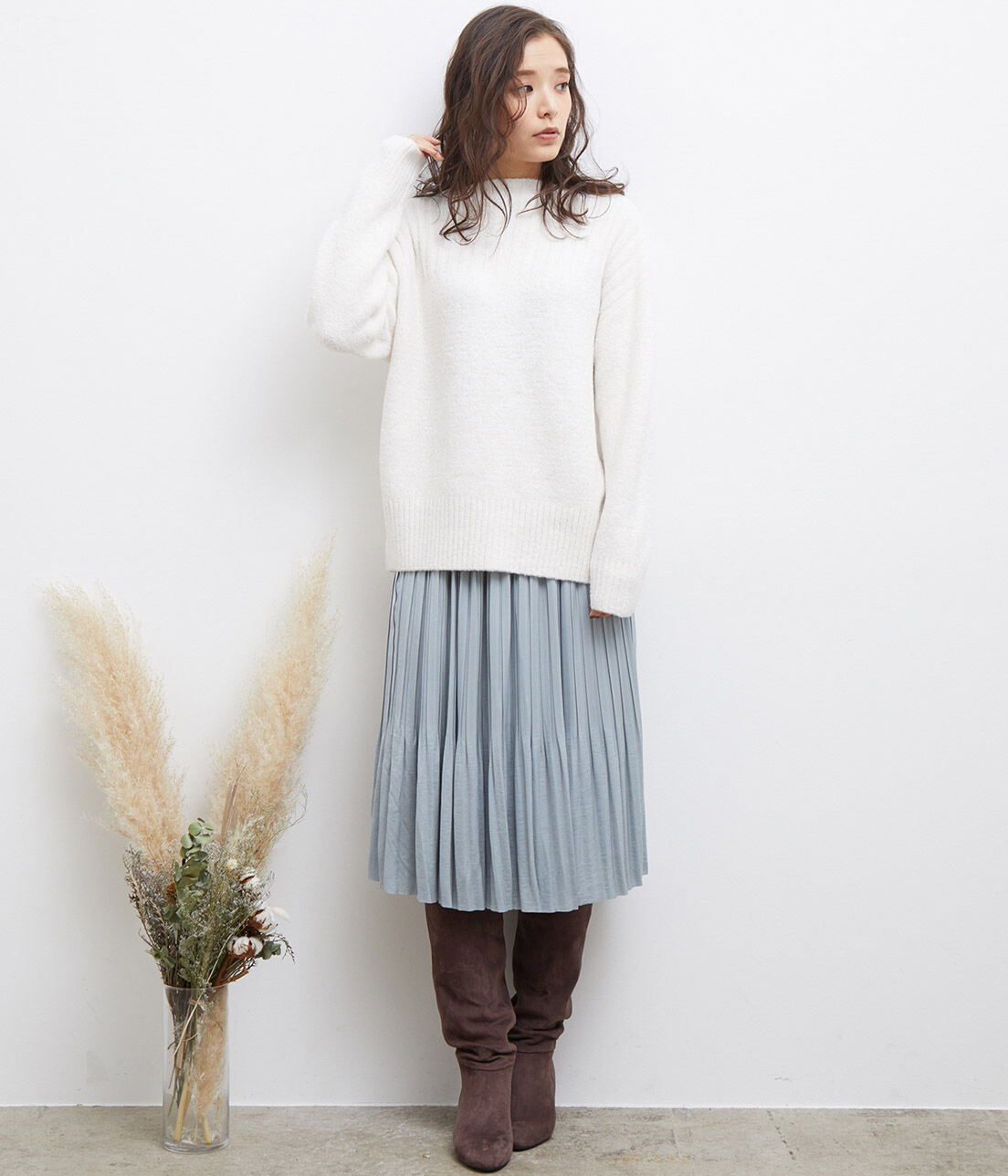 Rope&rsquo;Picnic「ミディ丈プリーツスカート」|スカート|