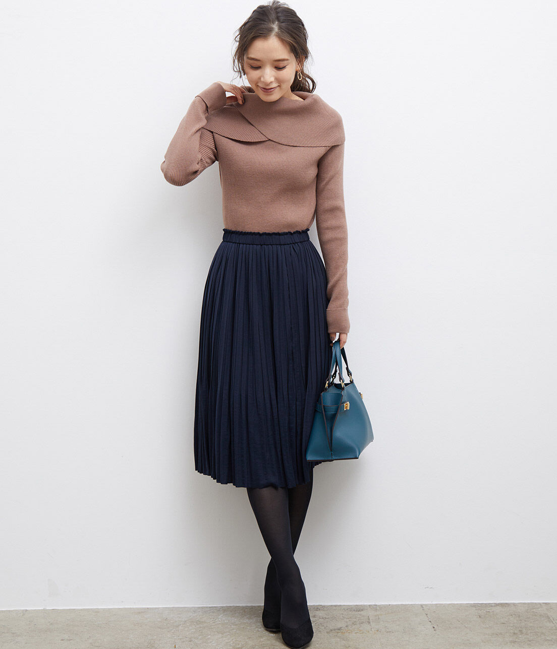 Rope&rsquo;Picnic「ミディ丈プリーツスカート」|スカート|