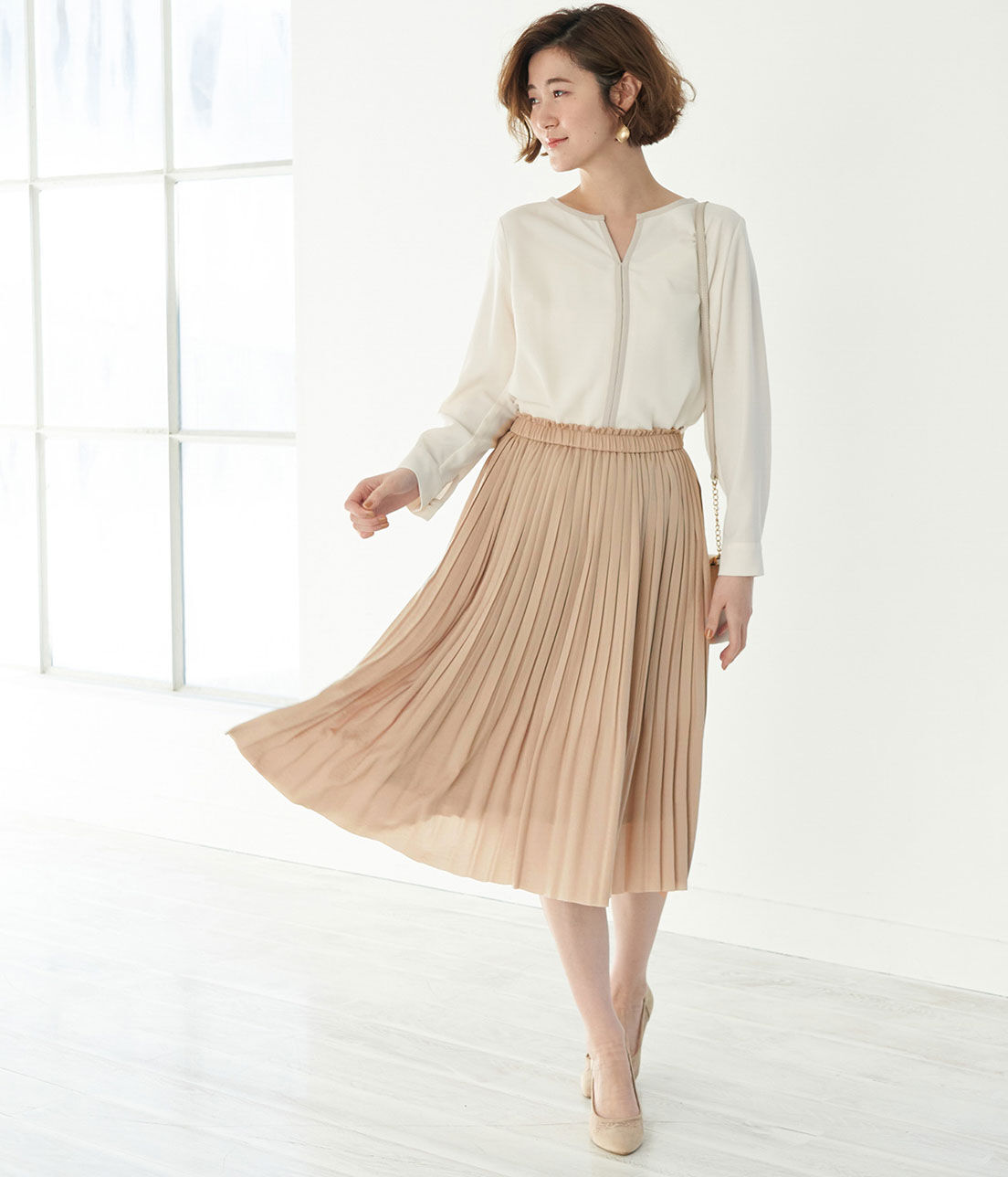 Rope&rsquo;Picnic「ミディ丈プリーツスカート」|スカート|