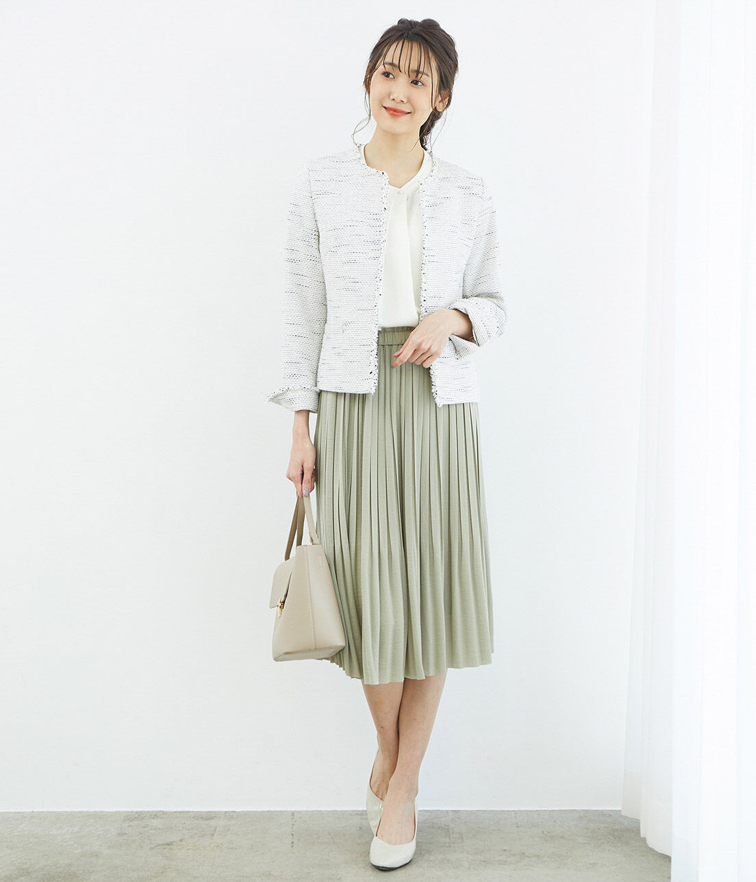 Rope&rsquo;Picnic「ミディ丈プリーツスカート」|スカート|
