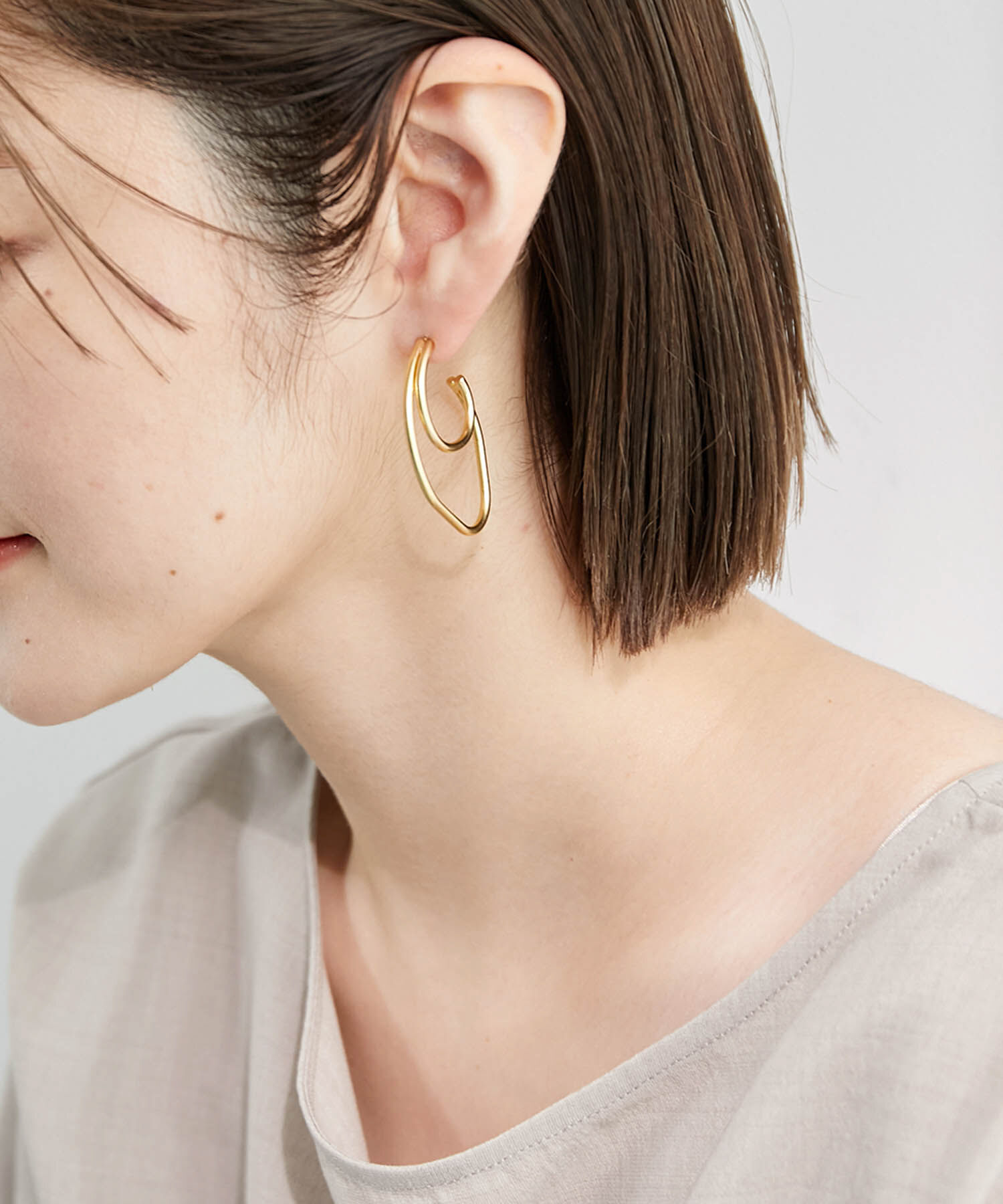 ROPE PICNIC PASSAGE「ダブルラインビッグピアス」|ピアス|