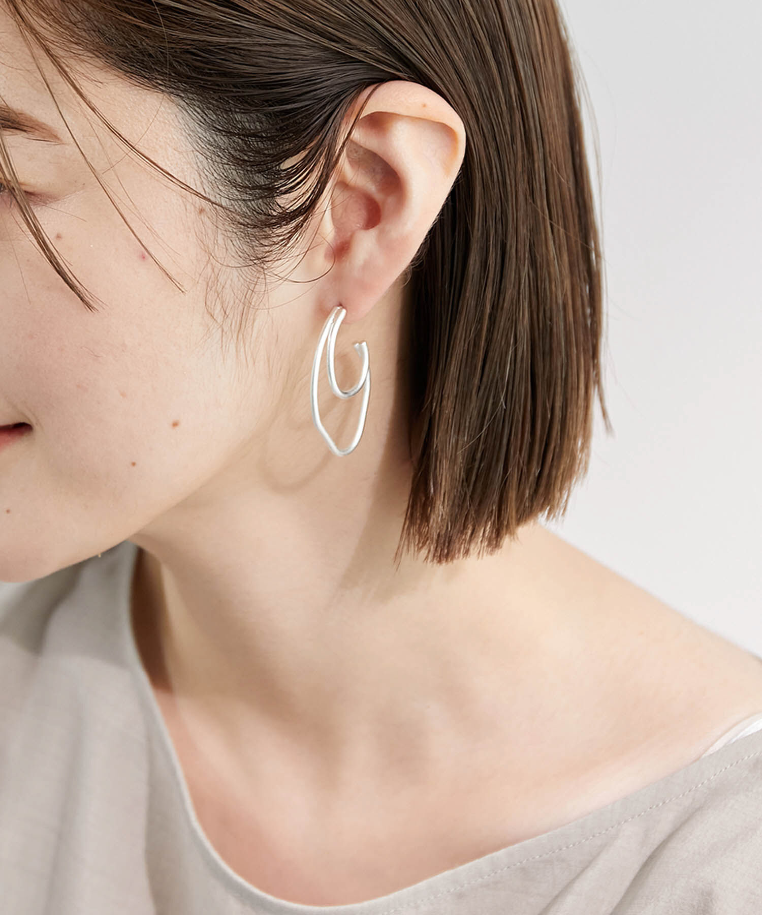 ROPE PICNIC PASSAGE「ダブルラインビッグピアス」|ピアス|