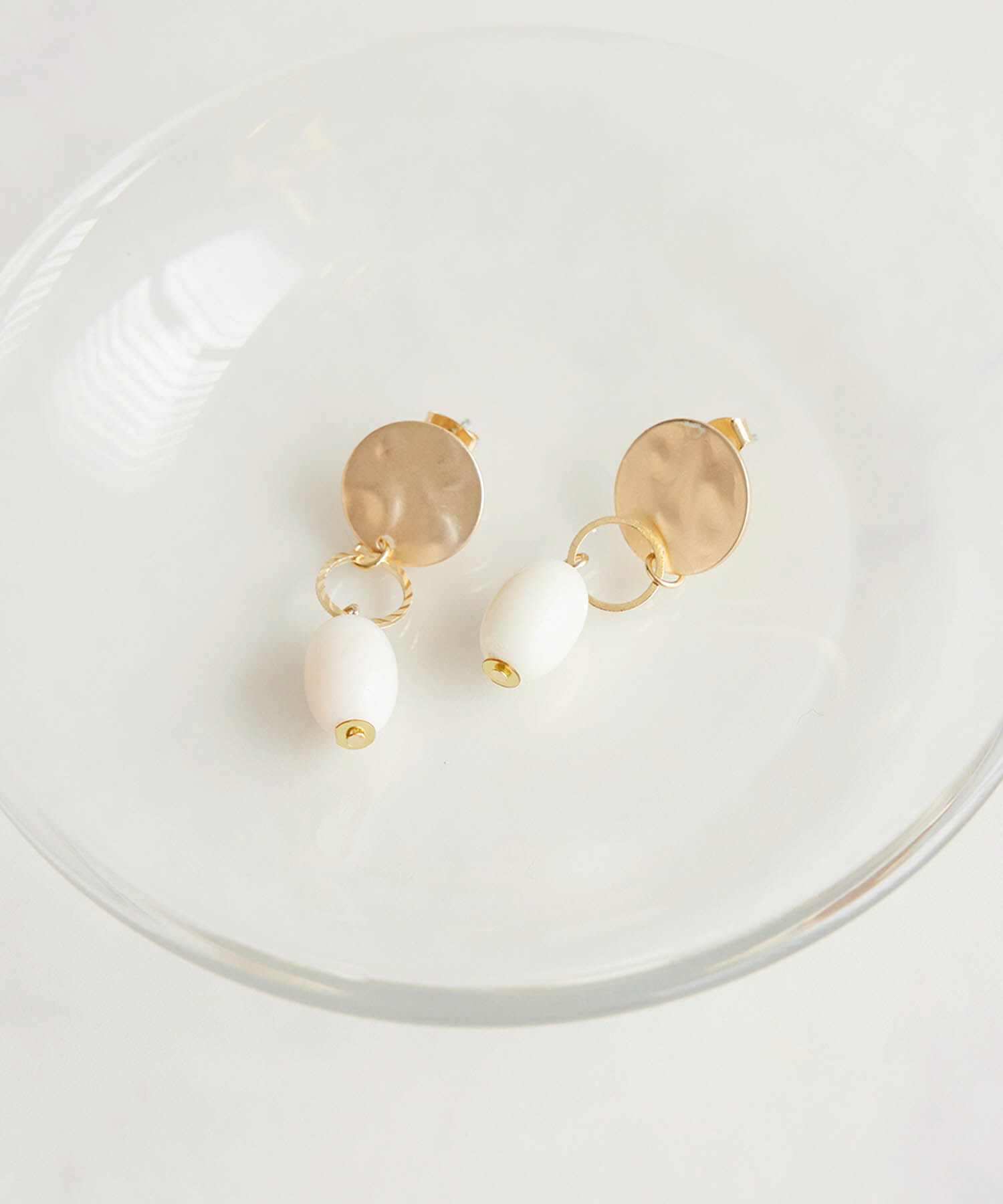 ROPE PICNIC PASSAGE「カラーオーバルピアス」|ピアス|ベージュ系(28)