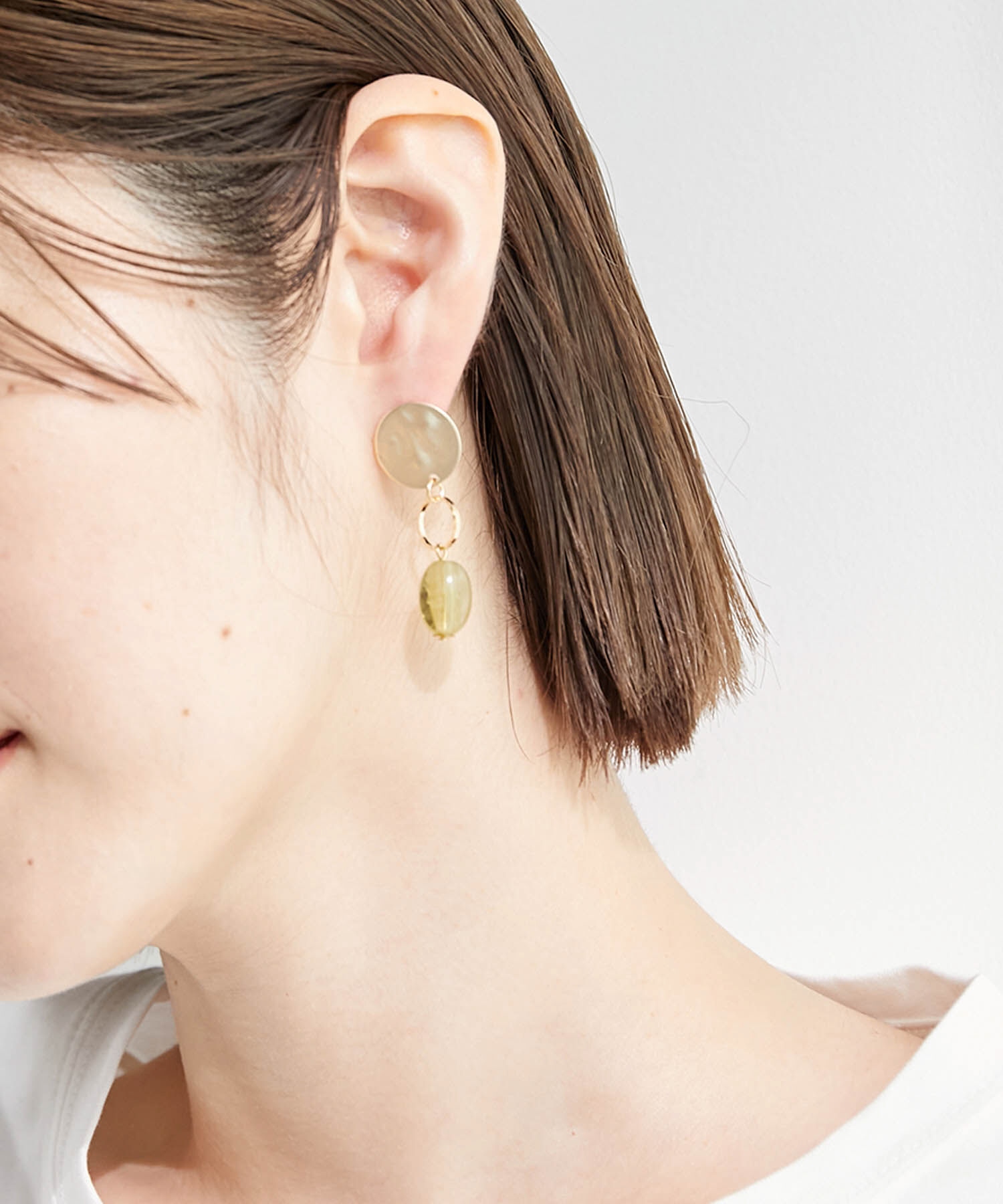 ROPE PICNIC PASSAGE「カラーオーバルピアス」|ピアス|