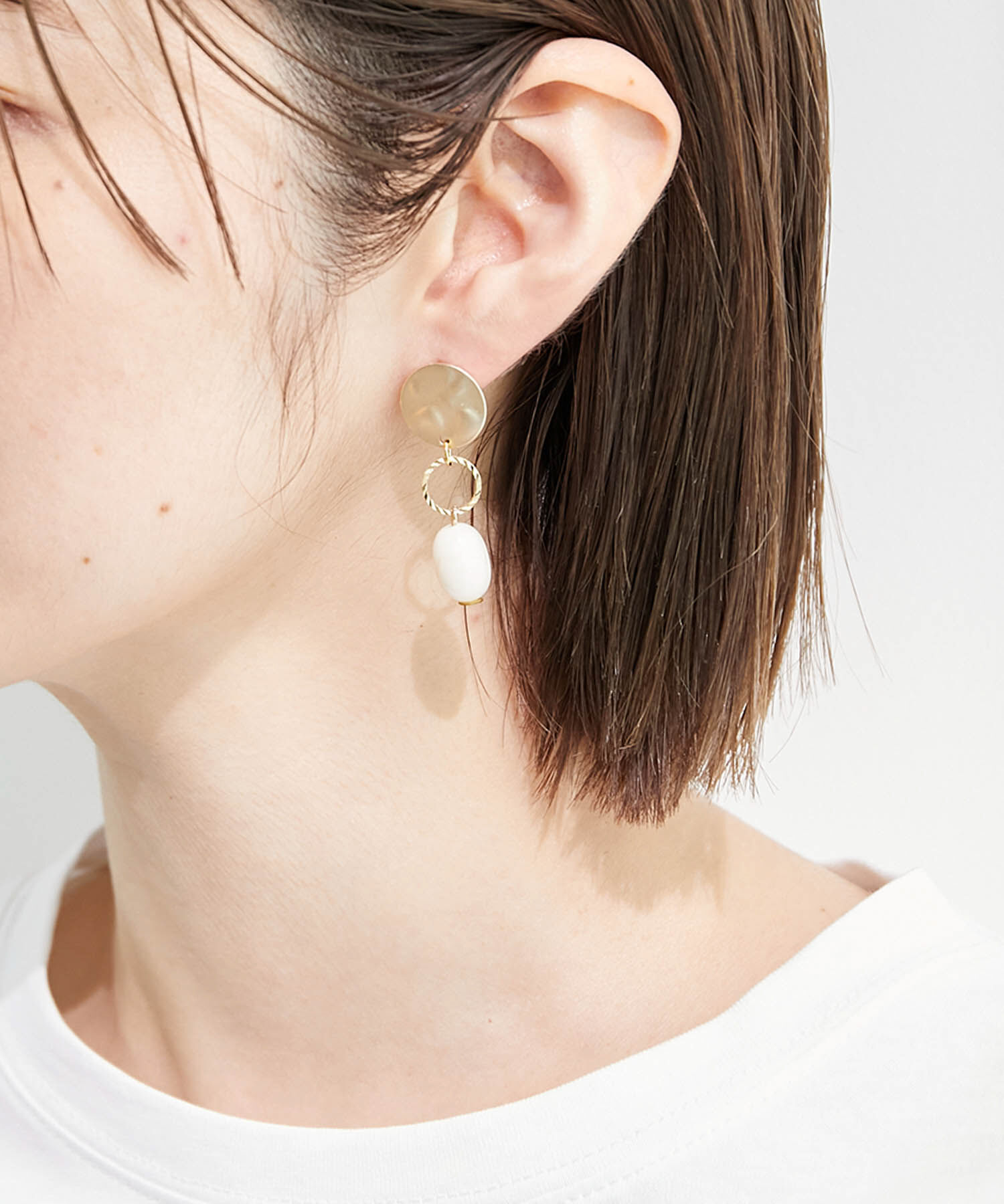 ROPE PICNIC PASSAGE「カラーオーバルピアス」|ピアス|