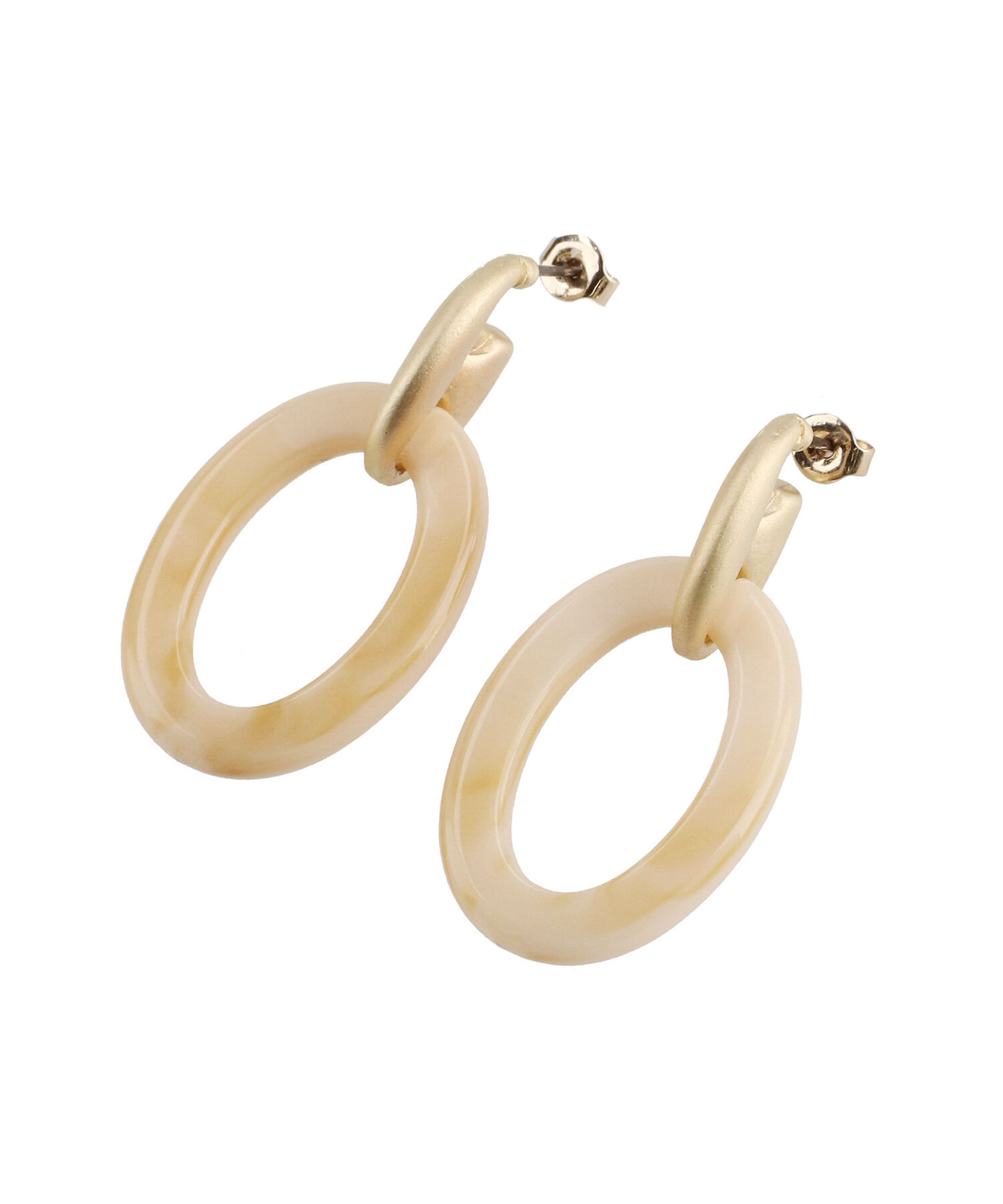 ROPE PICNIC PASSAGE「マーブルオーバルピアス」|ピアス|