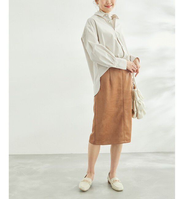 Rope&rsquo;Picnic「リサイクルポリエステルダンボールアイラインスカート」|スカート|