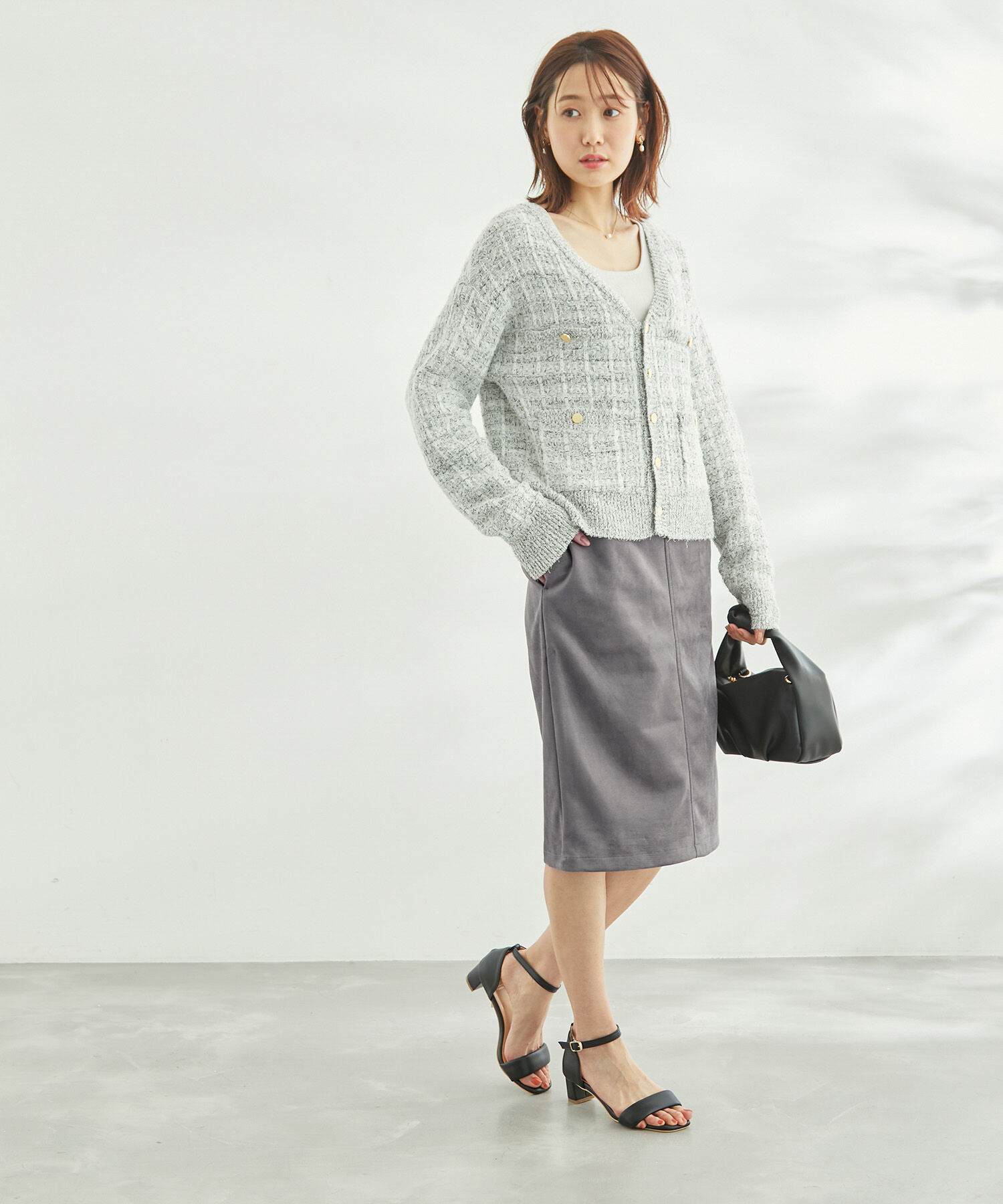 Rope&rsquo;Picnic「リサイクルポリエステルダンボールアイラインスカート」|スカート|