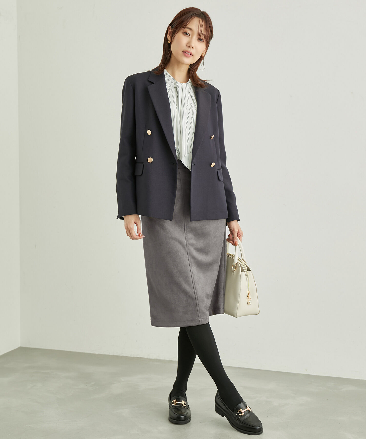 Rope&rsquo;Picnic「リサイクルポリエステルダンボールアイラインスカート」|スカート|