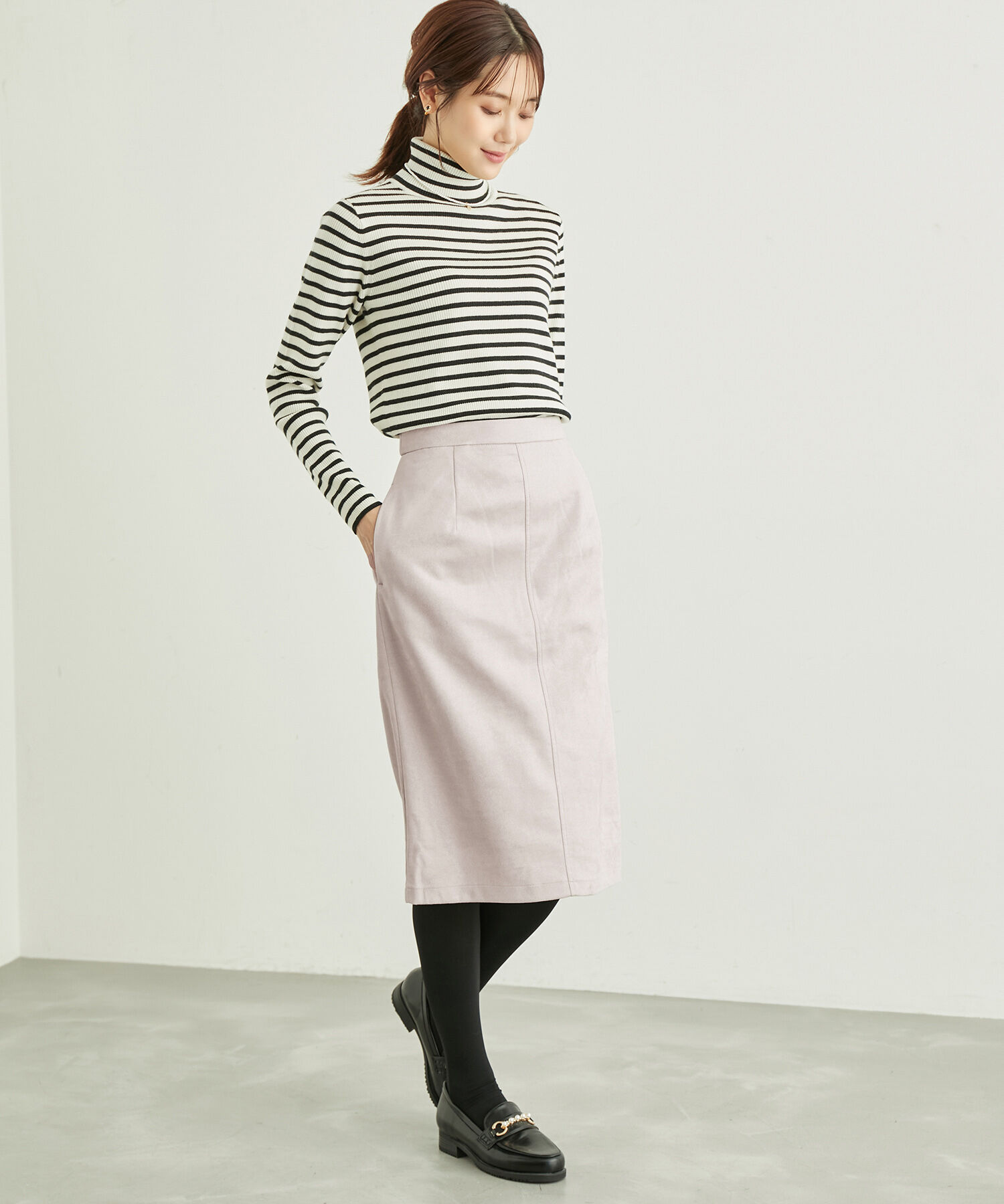 Rope&rsquo;Picnic「リサイクルポリエステルダンボールアイラインスカート」|スカート|