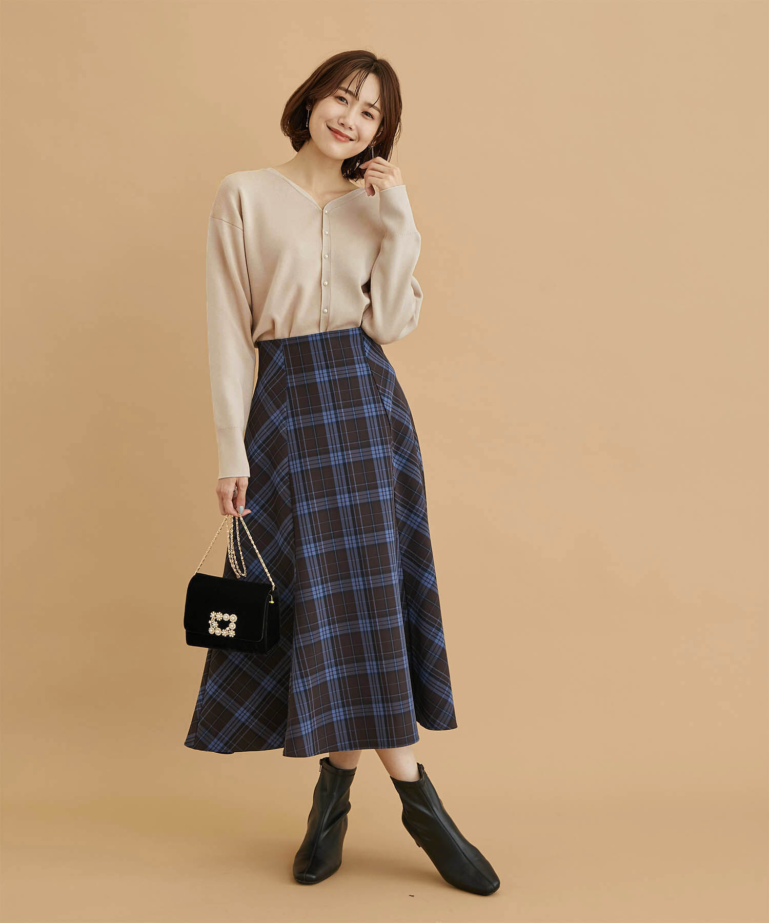 Rope&rsquo;Picnic「2WAY/マシュマロニットパールカーディガン/リンクコーデ」|カーディガン|