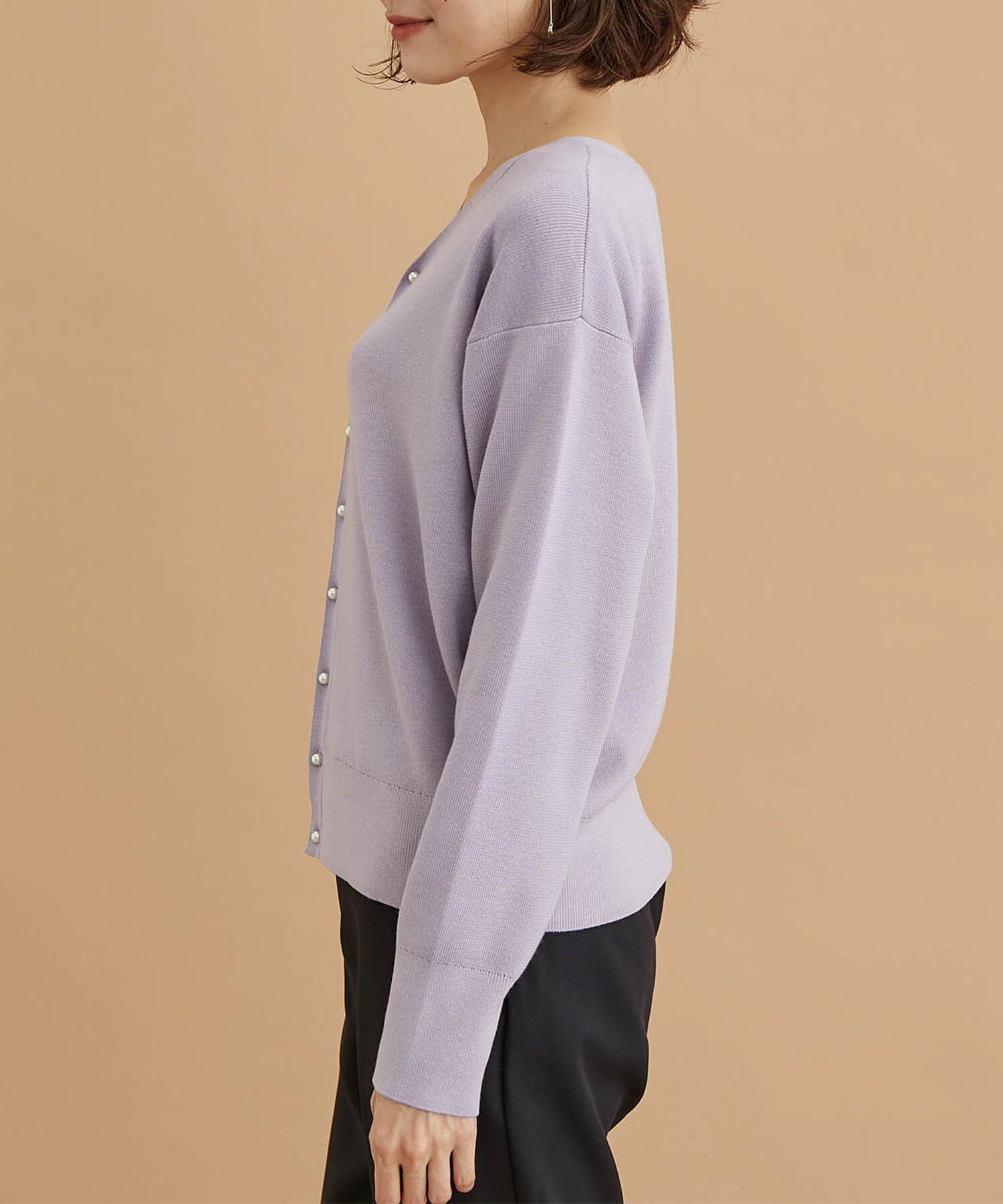 Rope&rsquo;Picnic「2WAY/マシュマロニットパールカーディガン/リンクコーデ」|カーディガン|