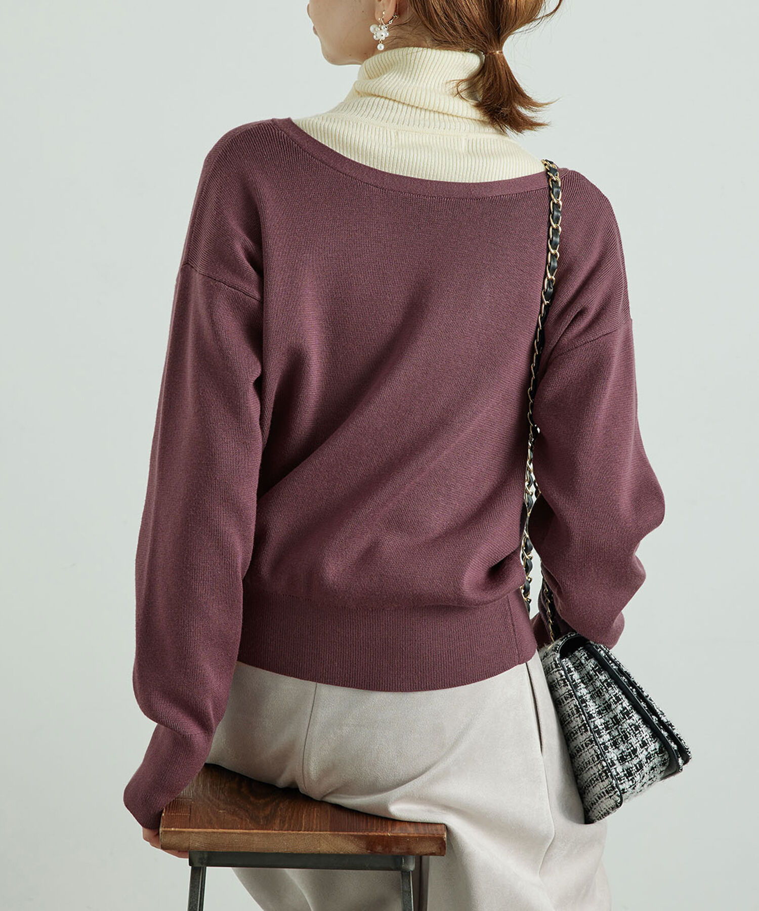 Rope&rsquo;Picnic「2WAY/マシュマロニットパールカーディガン/リンクコーデ」|カーディガン|