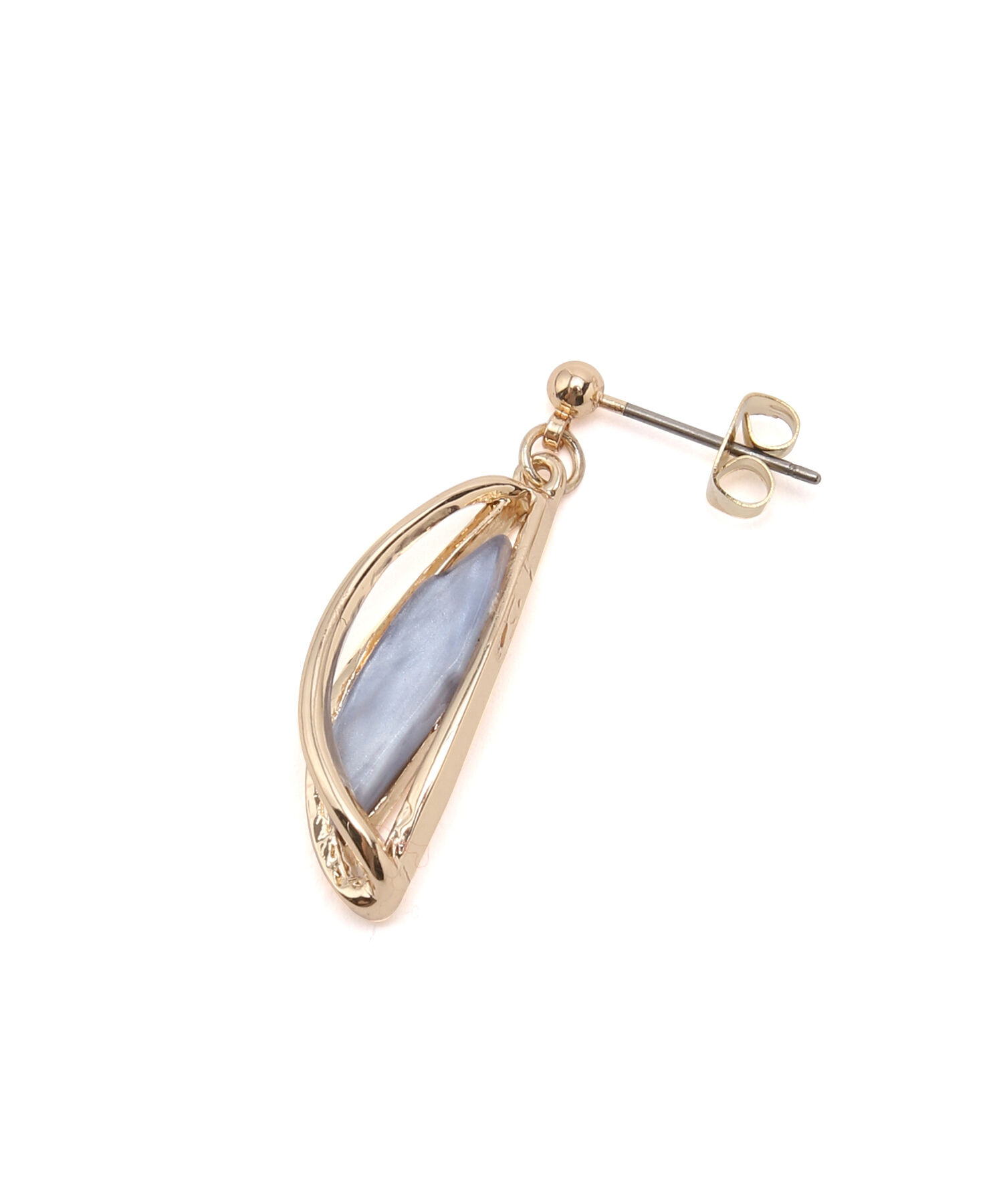 ROPE PICNIC PASSAGE「マーブルカラーカーブデザインピアス」|ピアス|