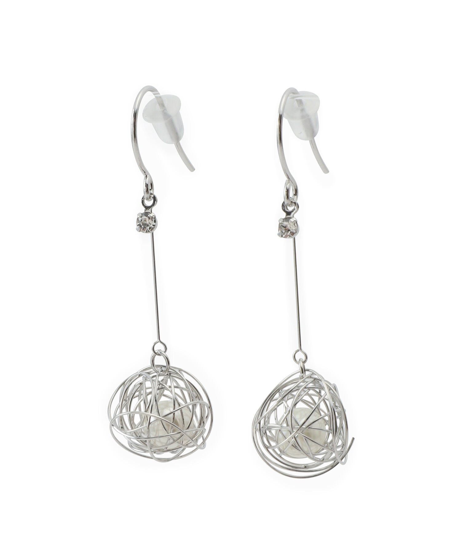 ROPE PICNIC PASSAGE「メタルパールボールロングピアス」|ピアス|