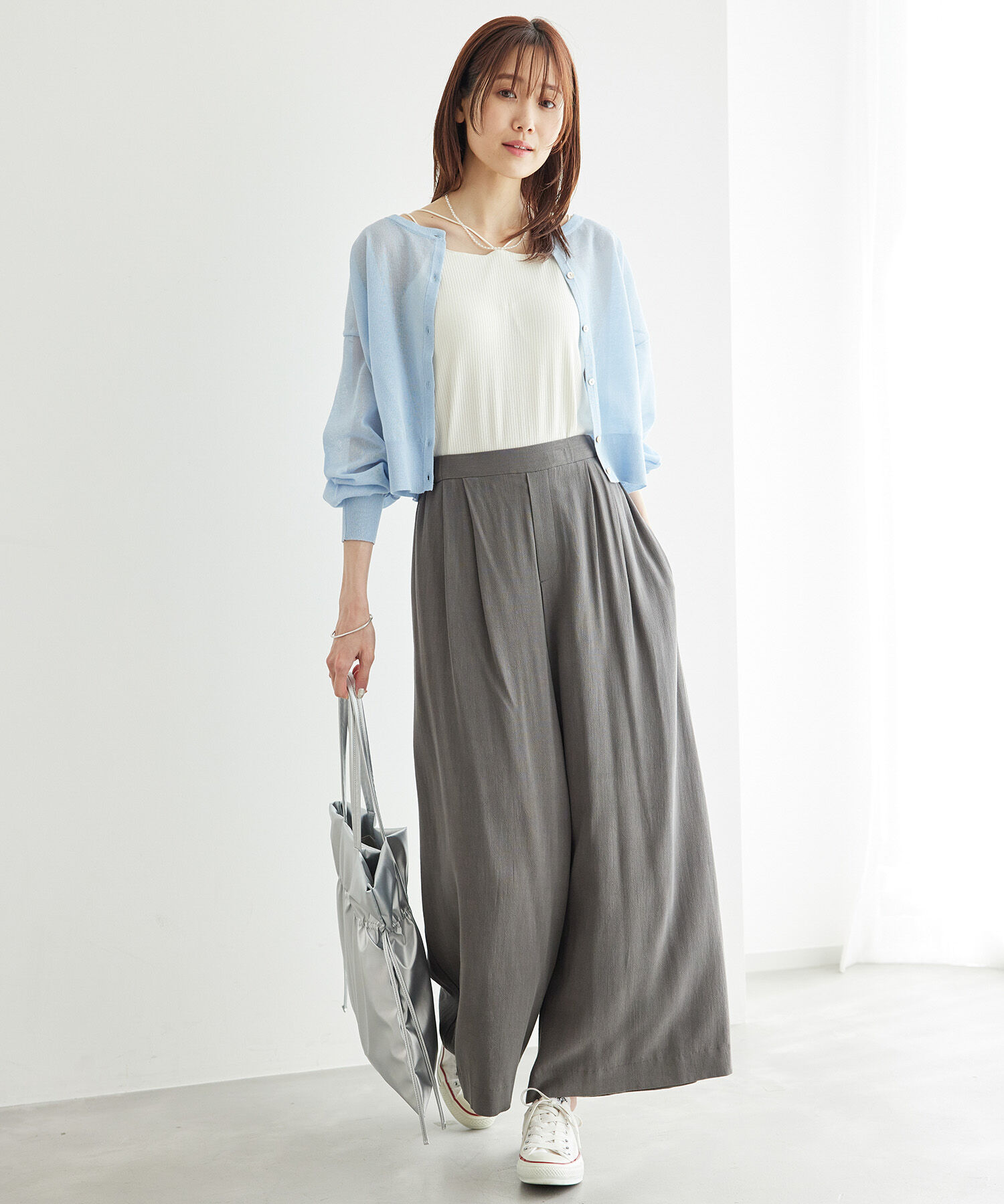 Rope&rsquo;Picnic「2WAY/シアークロップド丈カーディガン」|カーディガン|