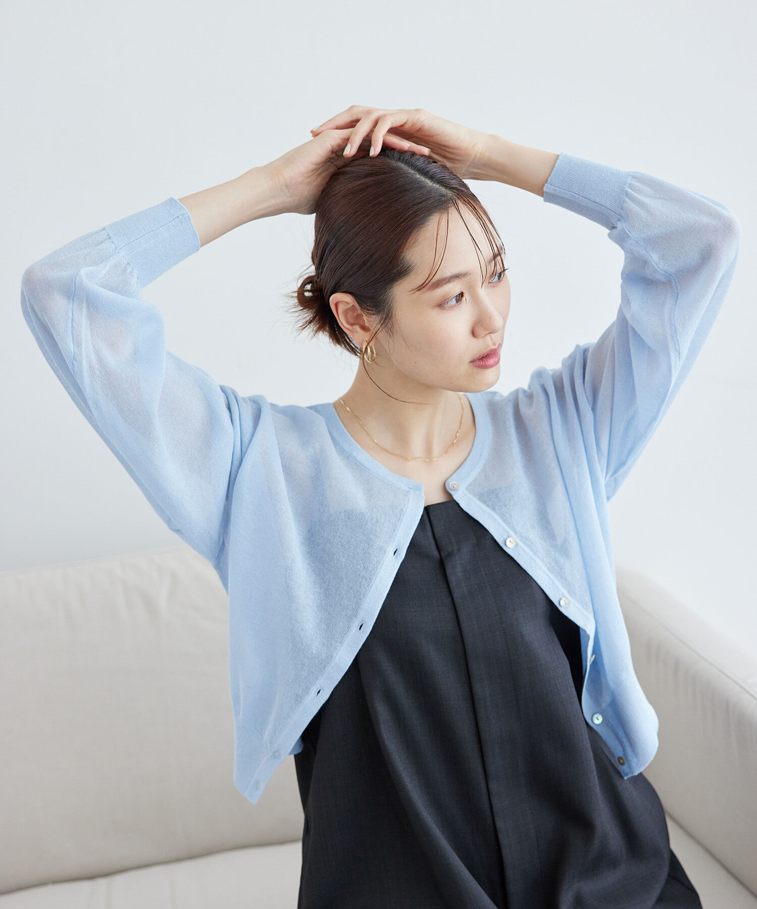 Rope&rsquo;Picnic「2WAY/シアークロップド丈カーディガン」|カーディガン|