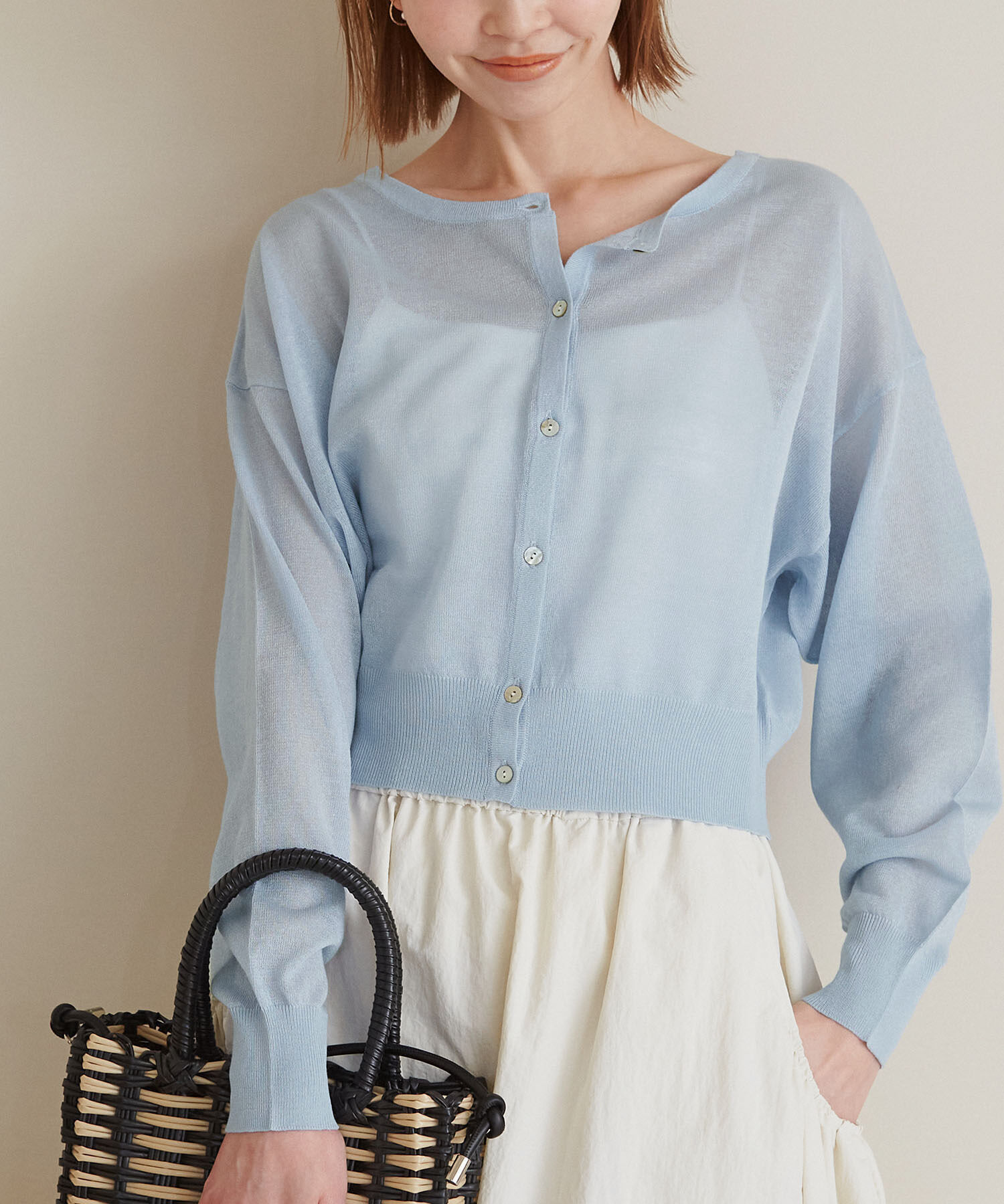 Rope&rsquo;Picnic「2WAY/シアークロップド丈カーディガン」|カーディガン|