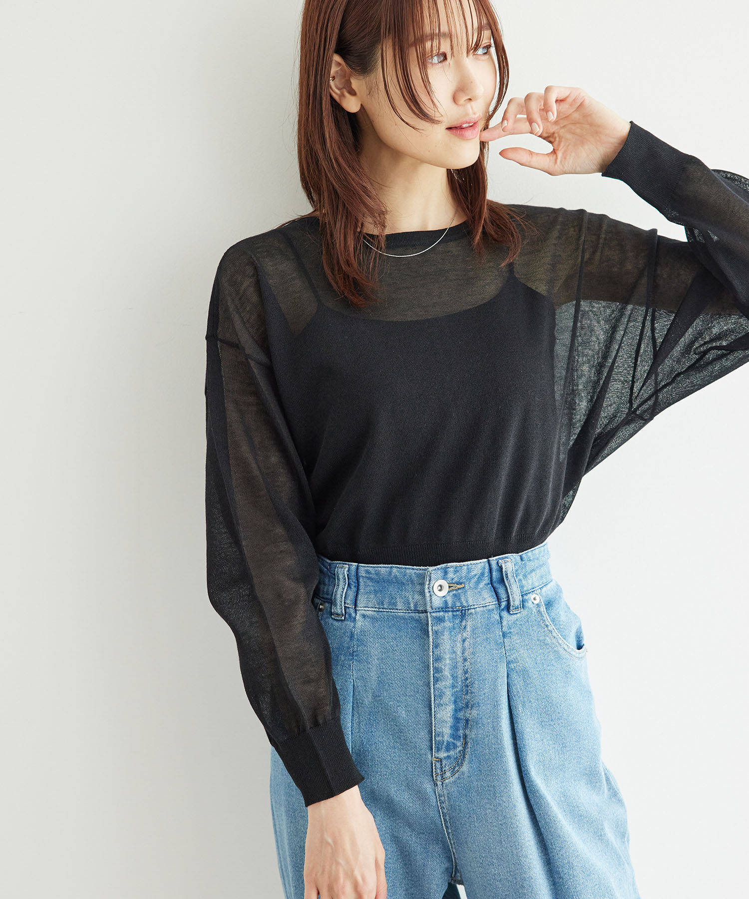 Rope&rsquo;Picnic「2WAY/シアークロップド丈カーディガン」|カーディガン|